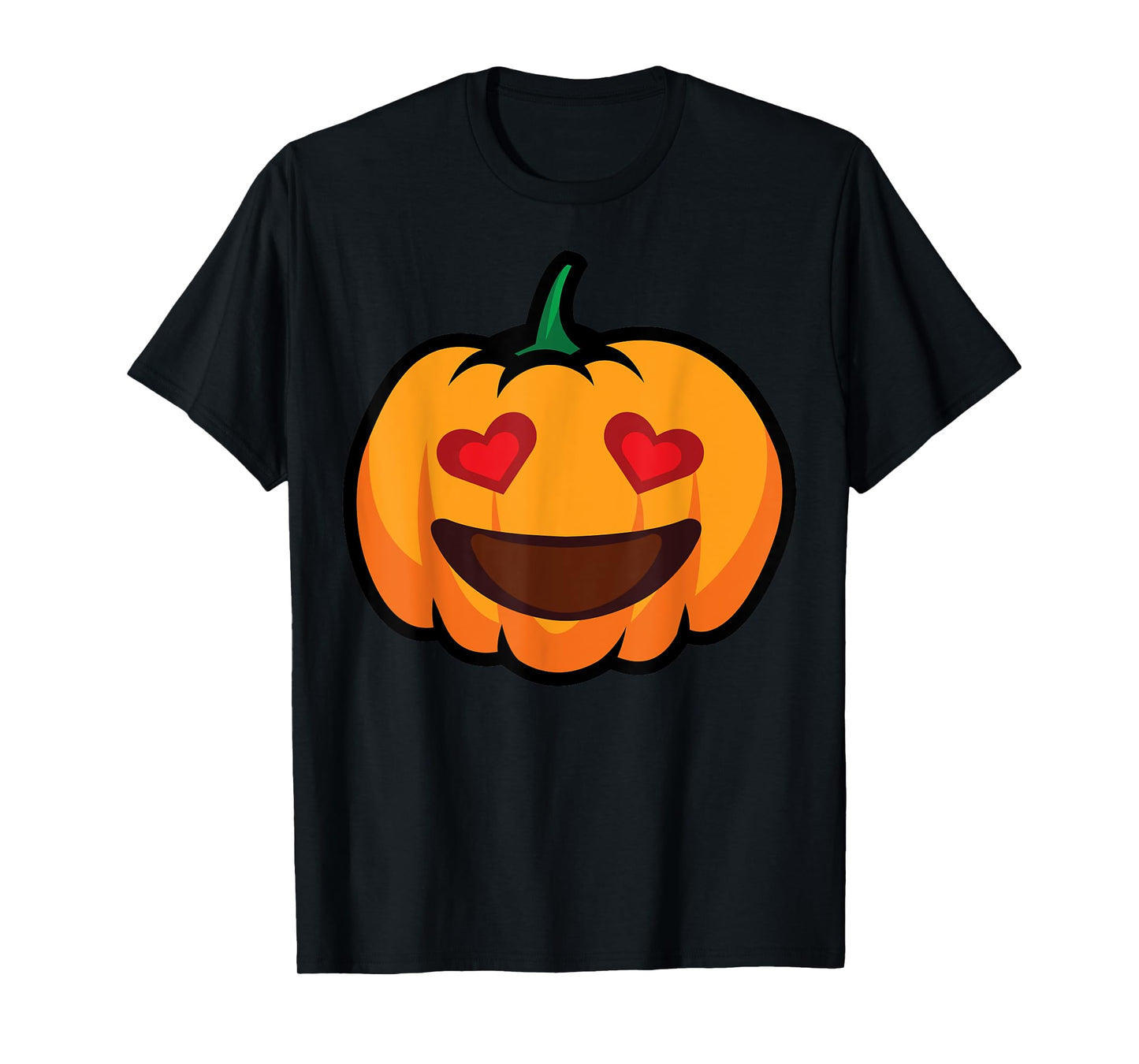 Pumpkin Big Smile & Love Eyes Funny Halloween Costume T-Shirt