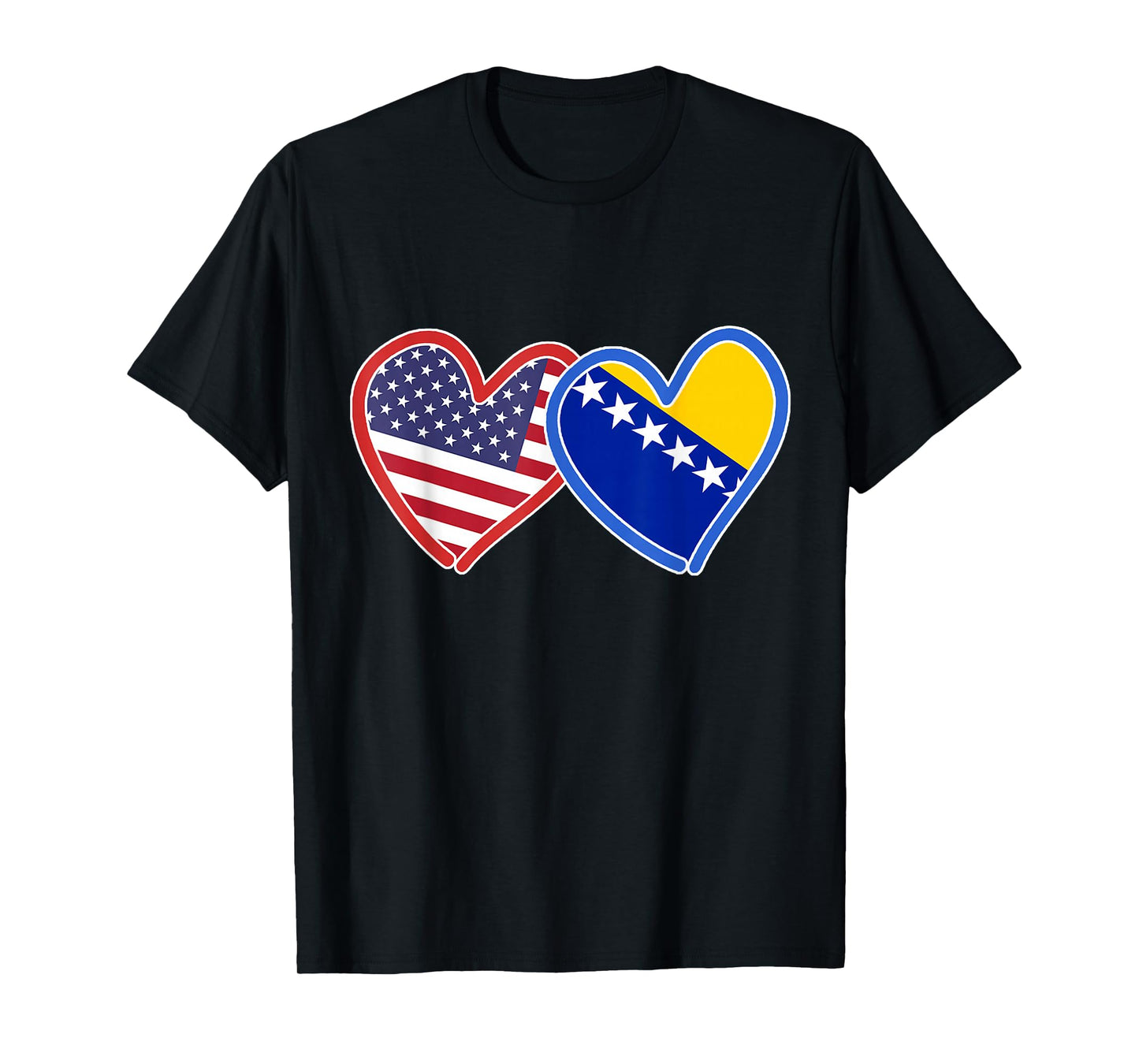 Bosnian American Bosnia & America Flag T-Shirt T-Shirt