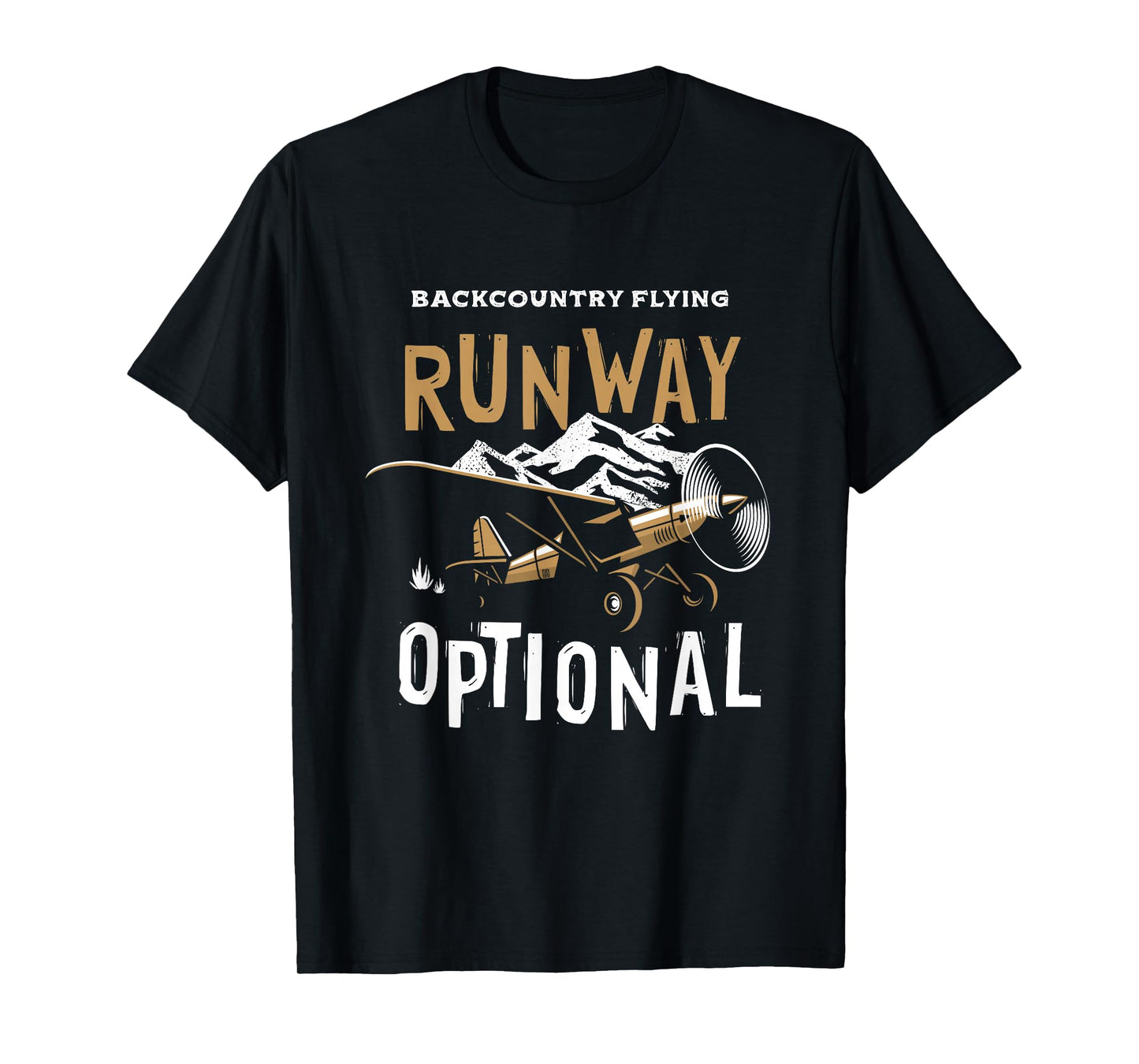 STOL Bushplane Pilot Backcountry Flying Runway Optional T-Shirt