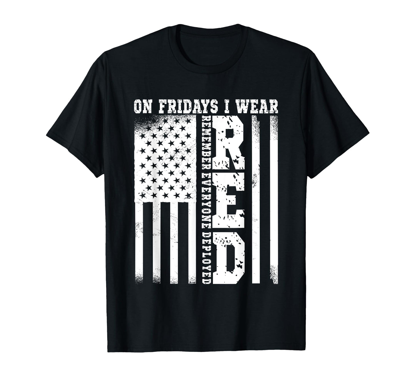 On Fridays I Wear Red USA Support American Troops T-Shirt