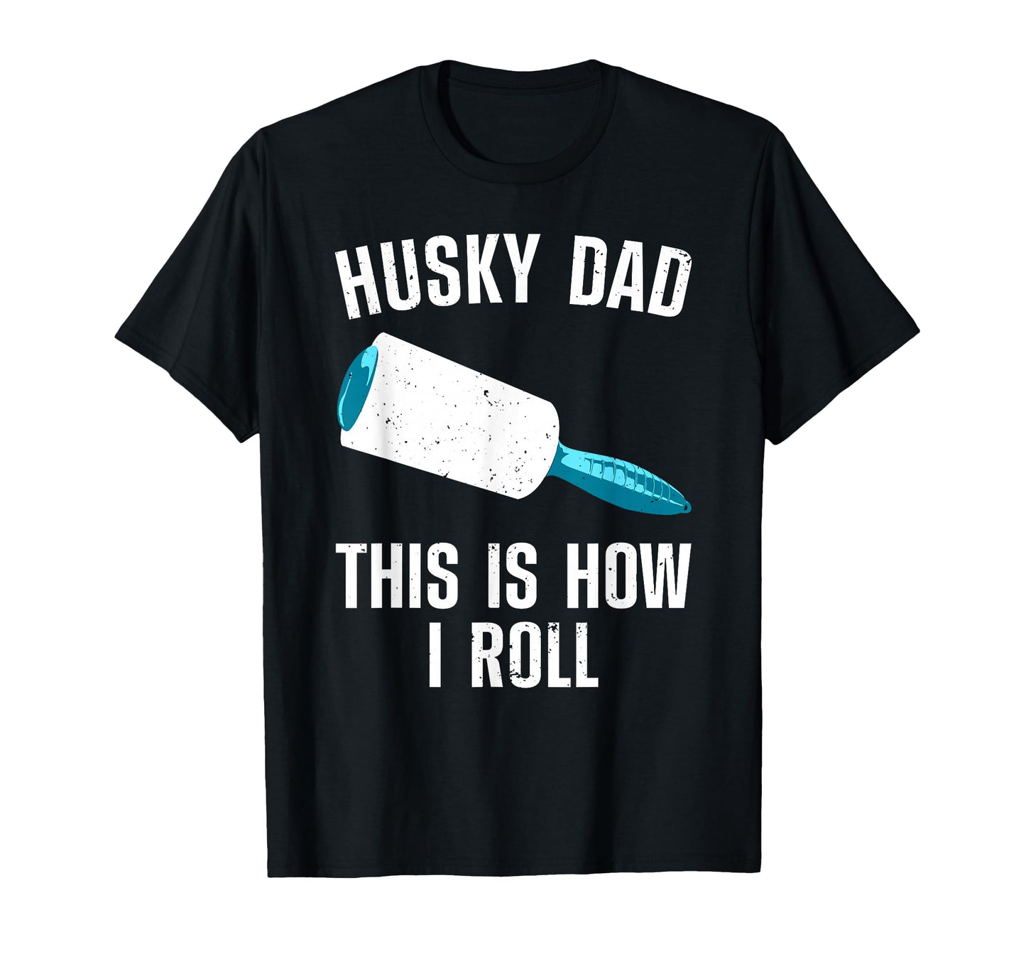 Husky Dad Art For Father Men Husky Lover Siberian Husky Dog T-Shirt