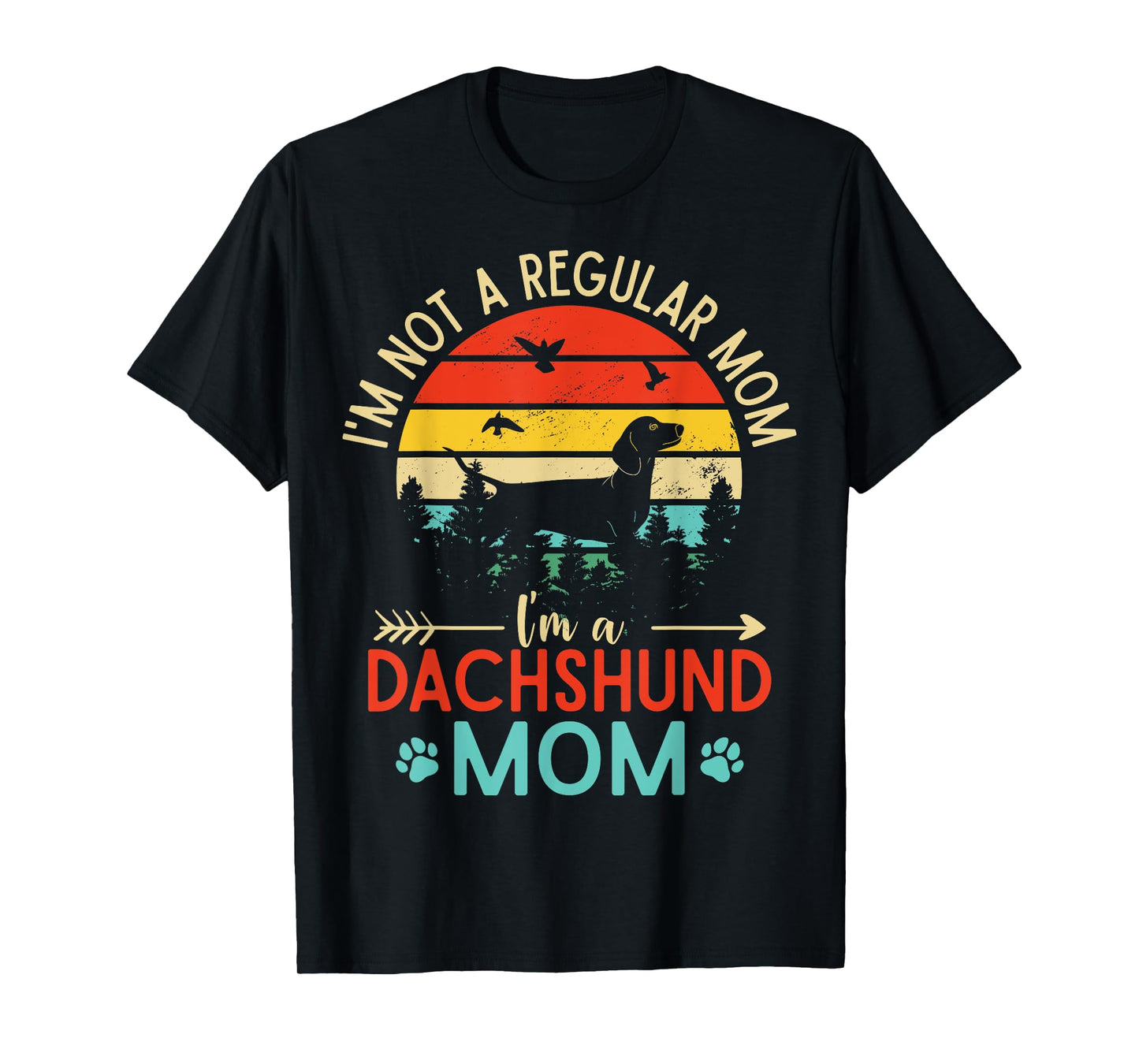 Funny Weenie Mama Vintage Dachshund Mom Doxie Dog Lovers Men Women T-Shirt