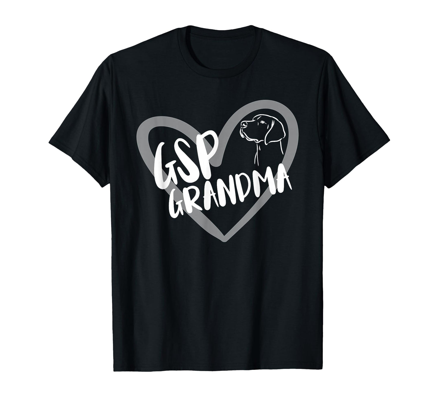 GSP Grandma Heart German Shorthaired Pointer Dog Lover T-Shirt