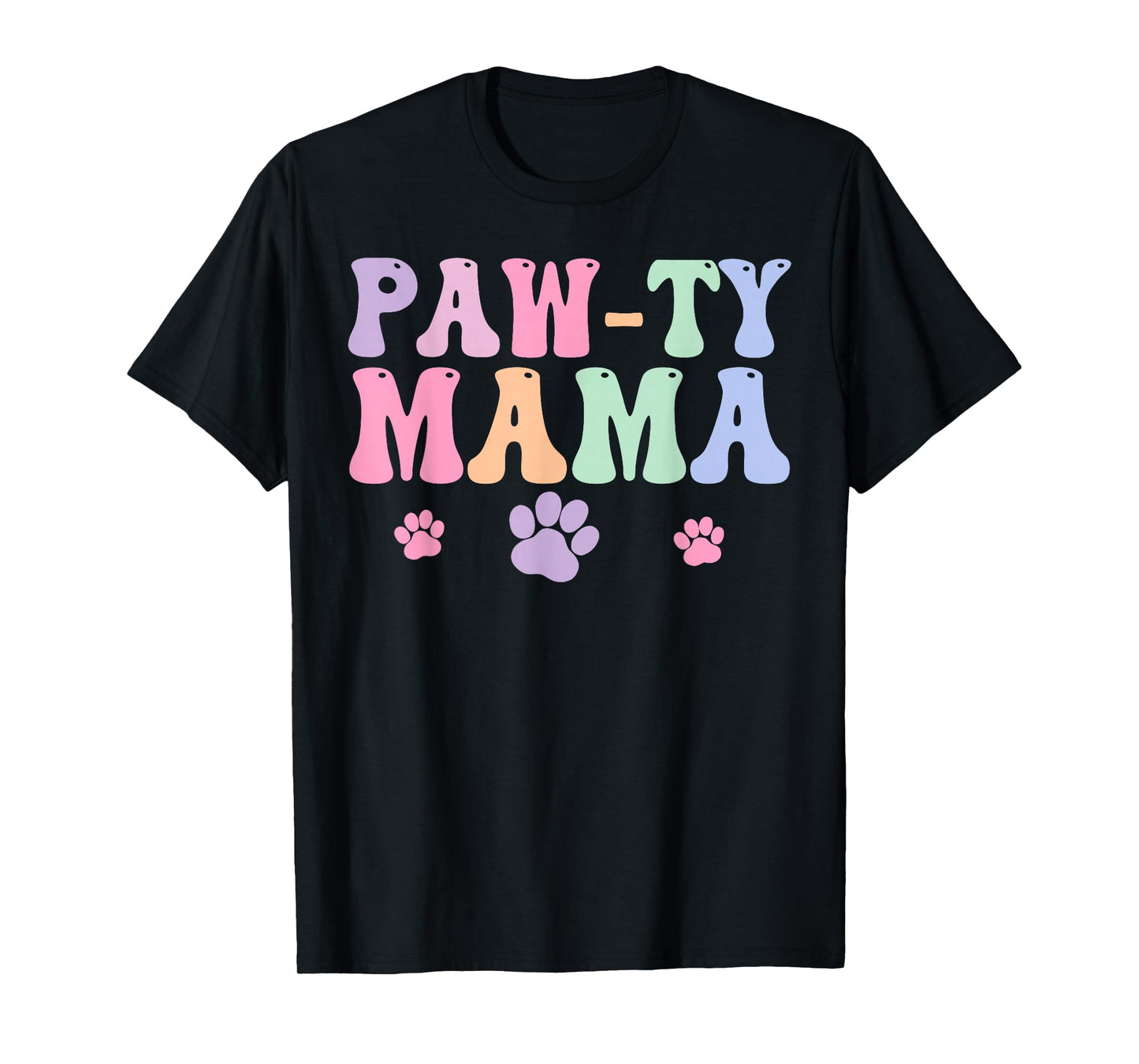 Let's Pawty Girl Mama Puppy Dog Party Birthday Girl Family T-Shirt