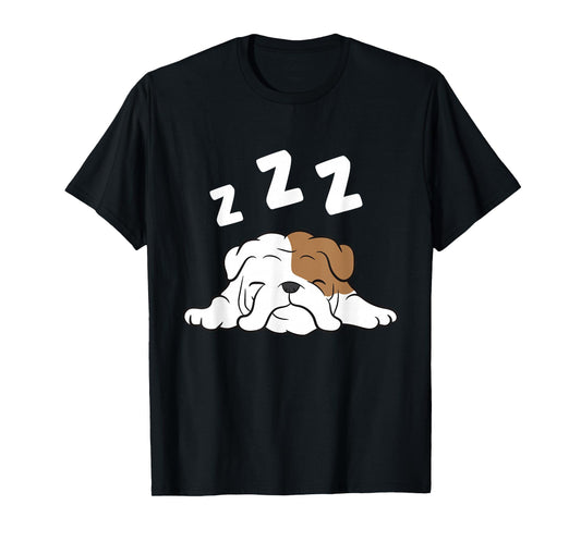 English Bulldog Sleeping Bulldog Pajama Funny Bulldog T-Shirt