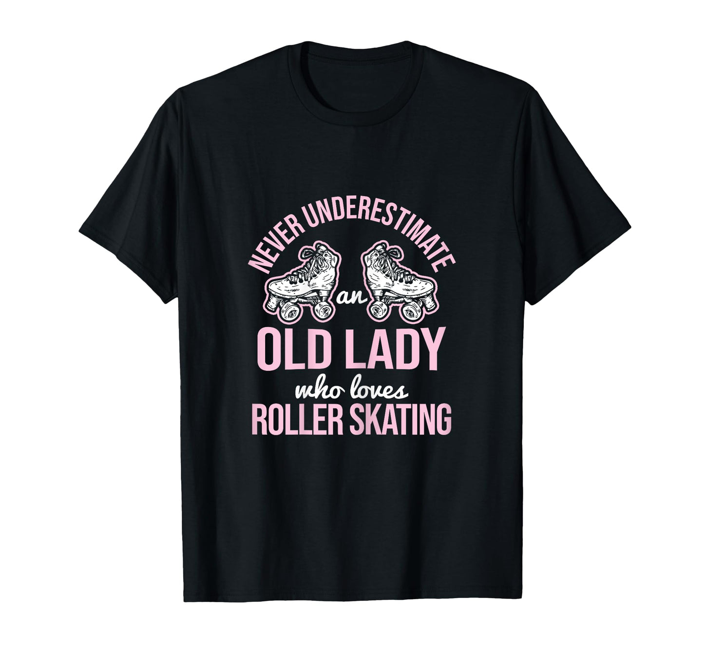 Old Lady Loves Roller Derby Roller Skating Roller Skate T-Shirt