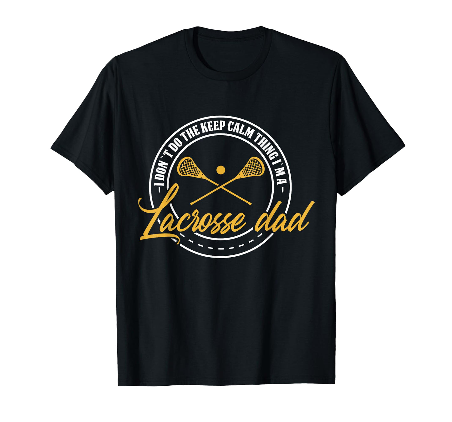 Lacrosse Player & Coach Dad Retro Lax Lover Papa Mens T-Shirt
