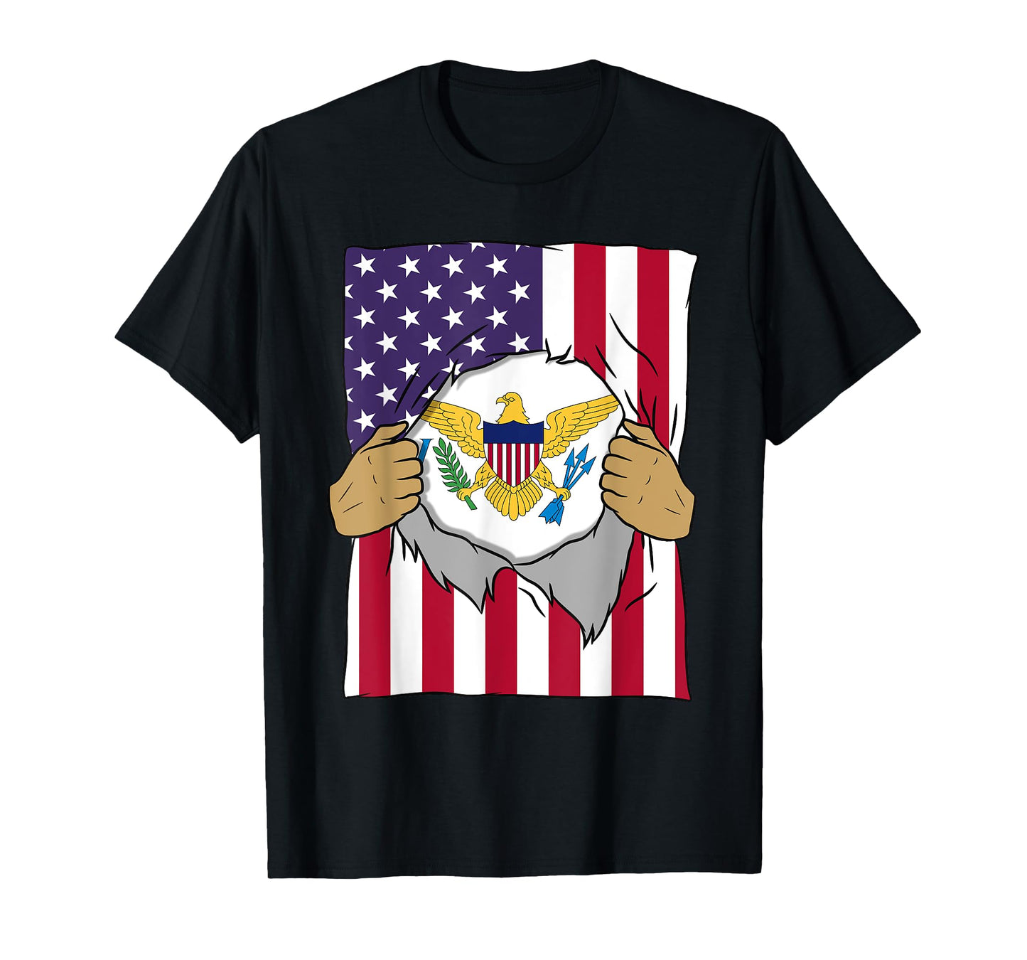 US Virgin Islands Flag Inside Me Home Islander American Gift T-Shirt