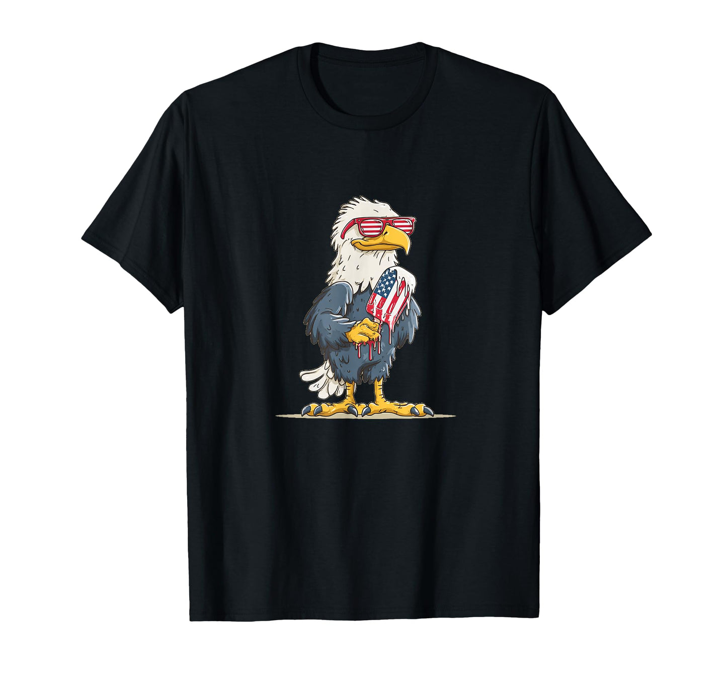 Vacation Eagle with Popsicle for Ice Cream Lovers T-Shirt