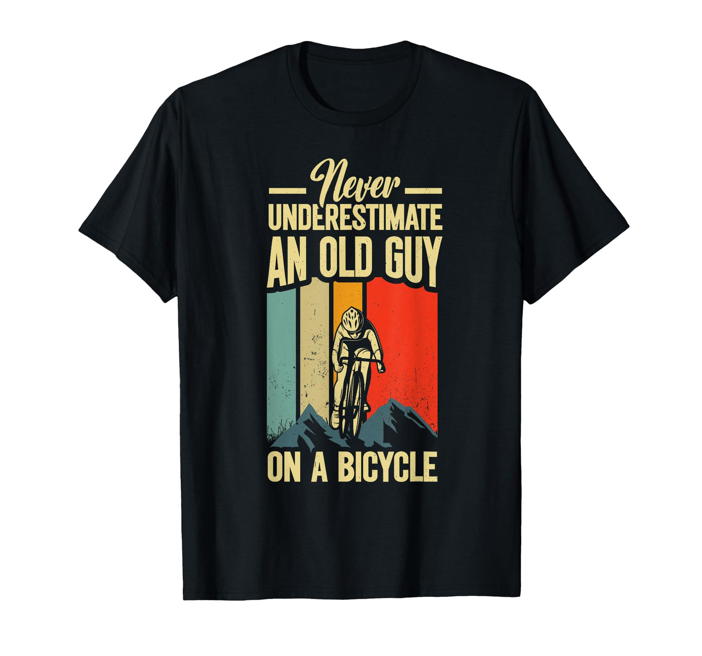 Cool Cycling Art For Men Grandpa Bicycle Riding Cycle Racing T-Shirt