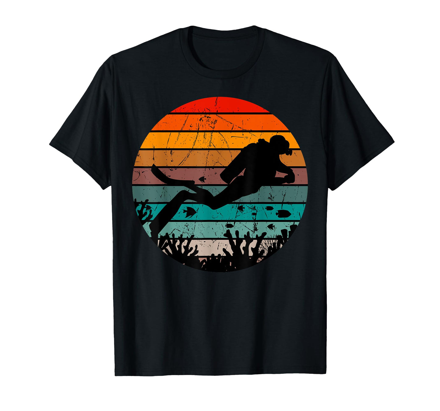 Scuba Diving Retro Vintage Diver Underwater Dive Deep-Sea T-Shirt