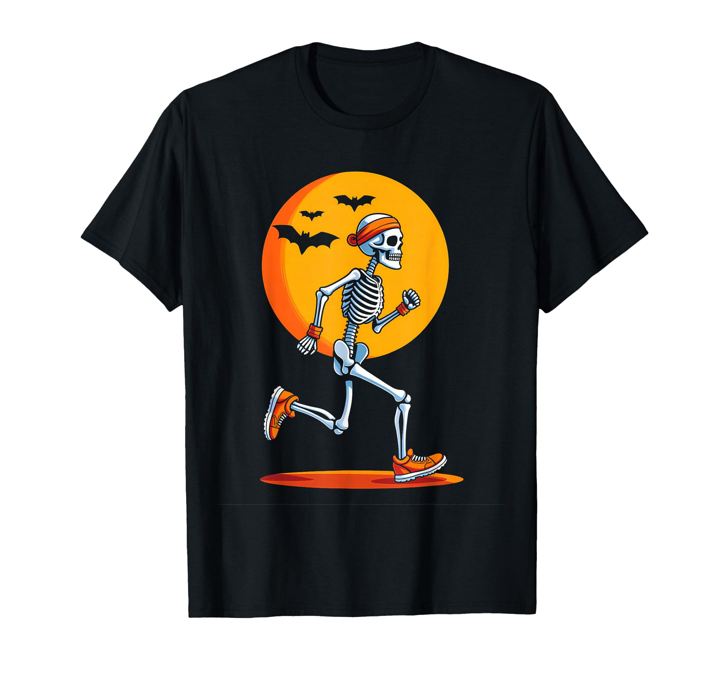 Running Skeleton Funny Halloween Costume T-Shirt
