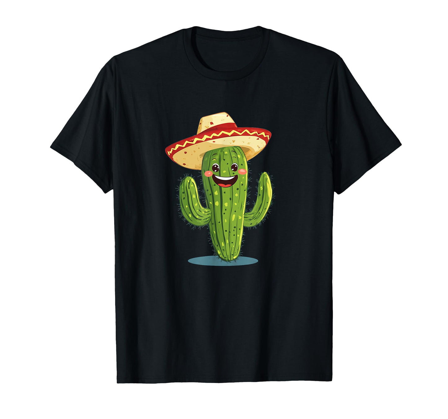 Cool Cactus in Mexican Sombrero Hat Costume for Plants T-Shirt