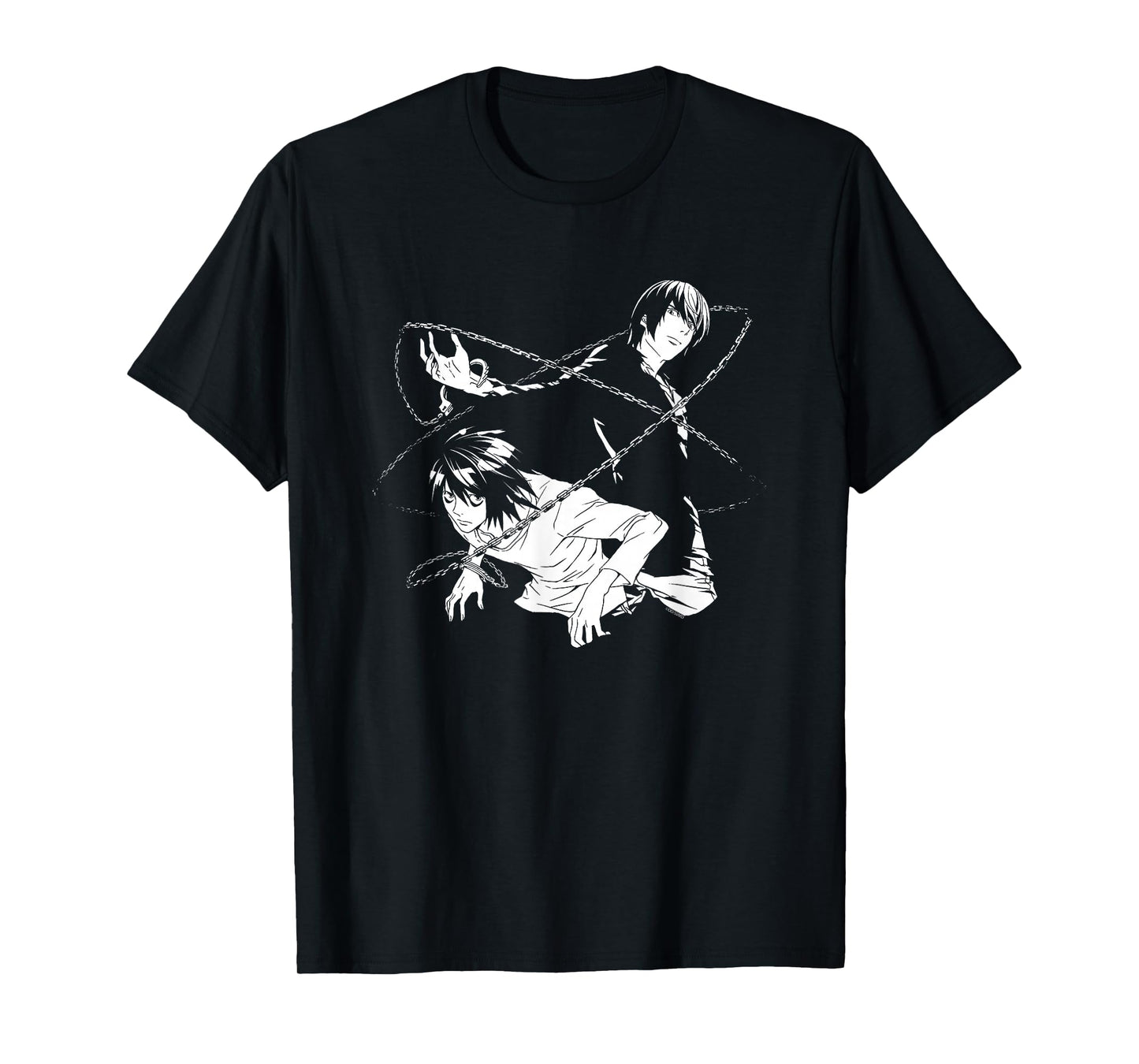 Death Note Light and L Chains Anime T-Shirt