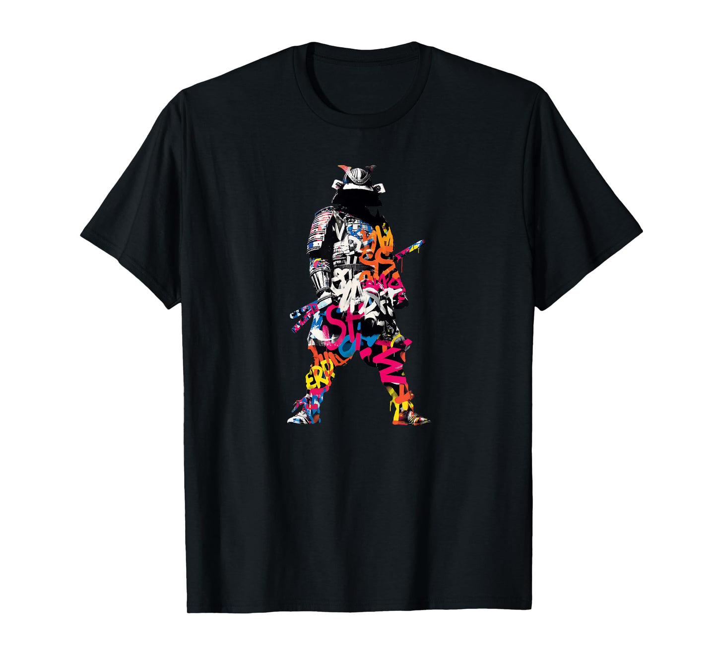 Samurai Graffiti Pop Art - Urban Anime-Inspired design T-Shirt