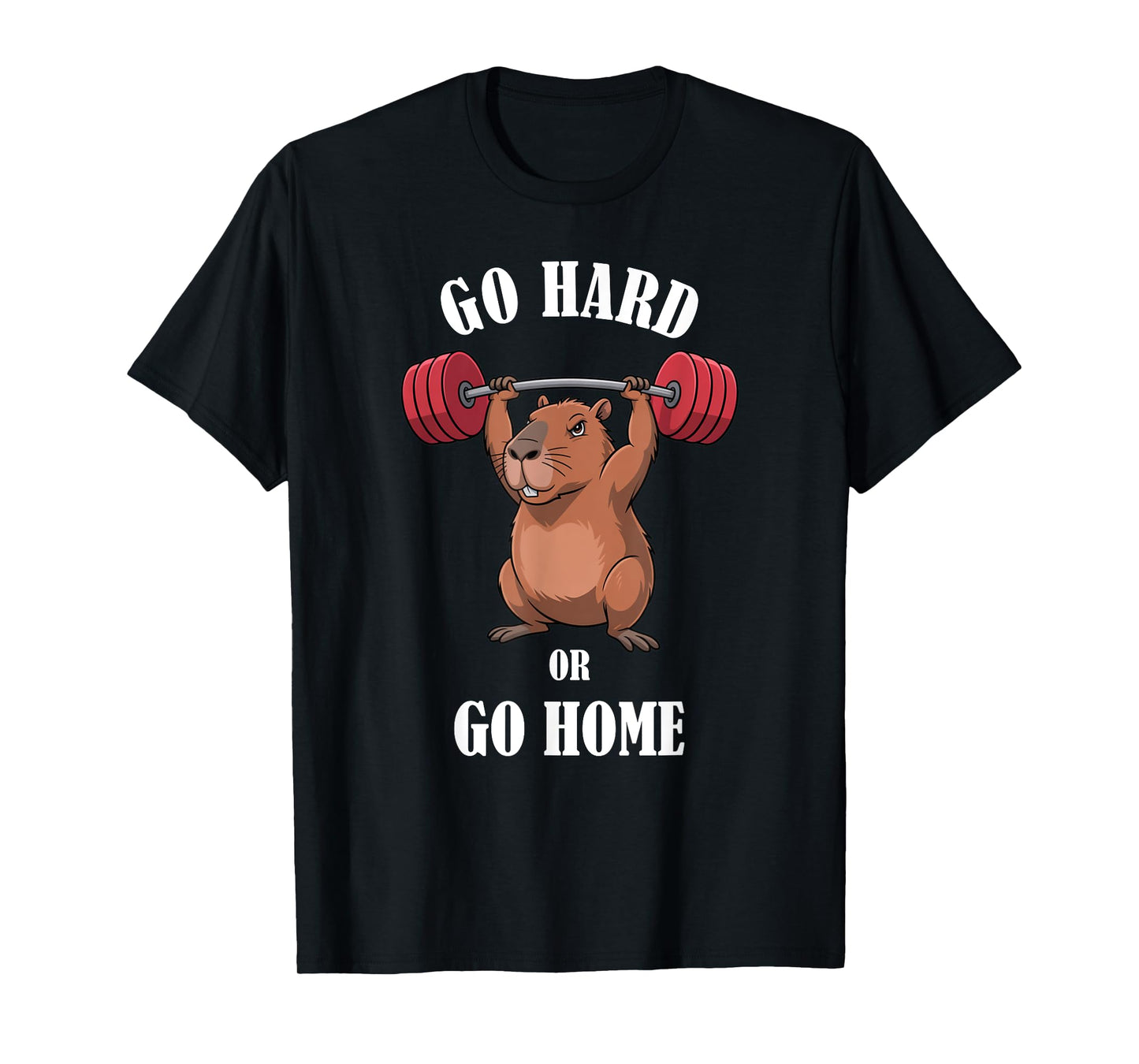 Capybara Workout Shirt Capybara Weightlifting Gym T-Shirt