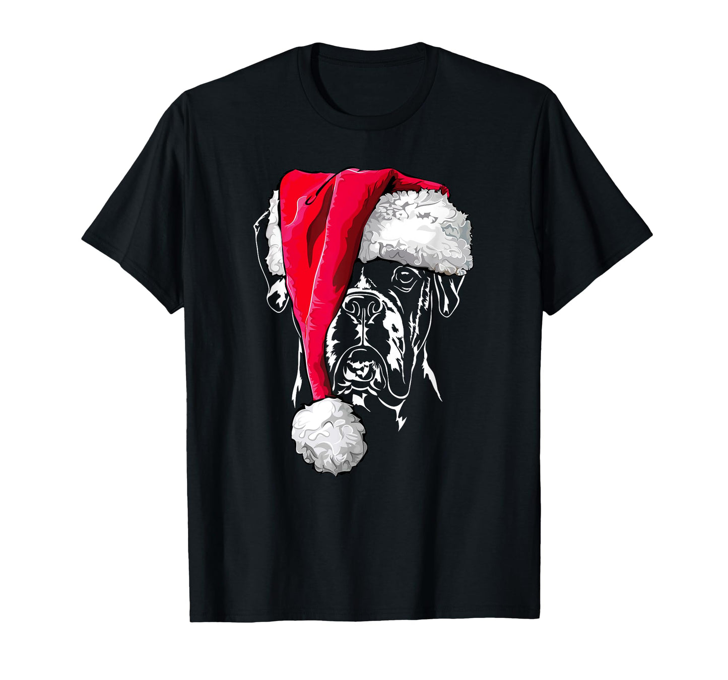 Funny German Boxer Santa Christmas Dogs T-Shirt