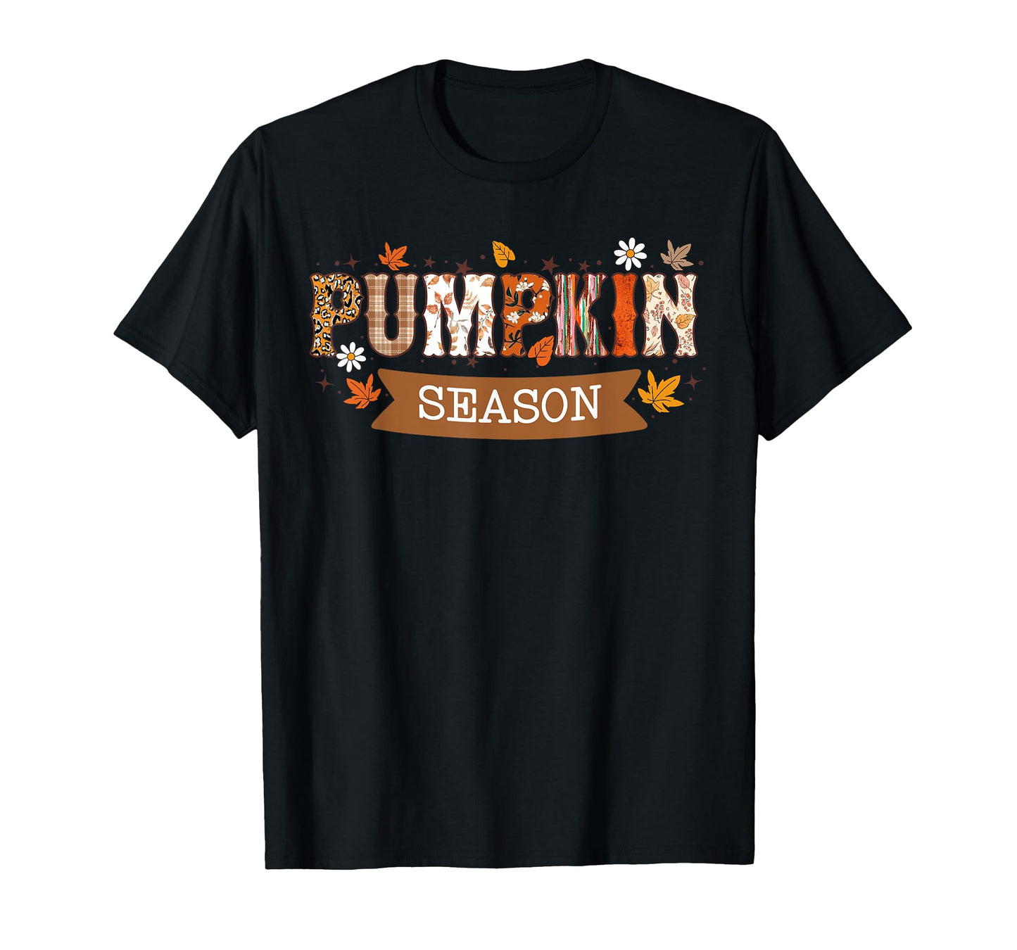 Pumpkin Season Autumn Fall Y'all Leaves Thanksgiving T-Shirt