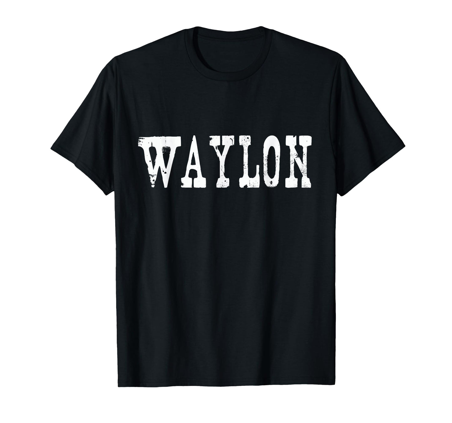 Organic Ammo Vintage Waylon Country Music T-Shirt - Unisex-Adults & Kids - Black - Small - Short Sleeve - Crew Neck - Classic Fit