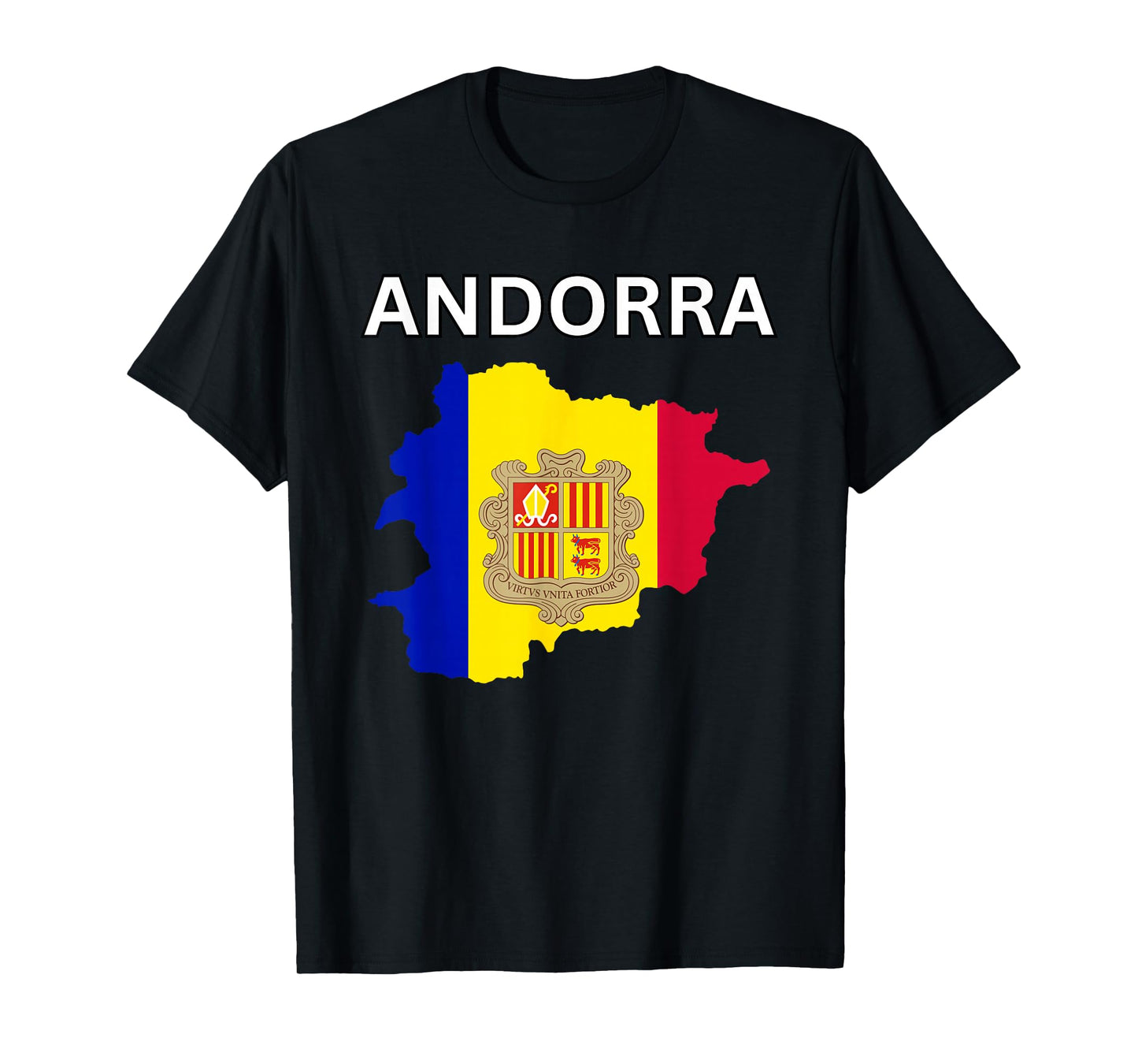 Andorra Flag Map T-Shirt