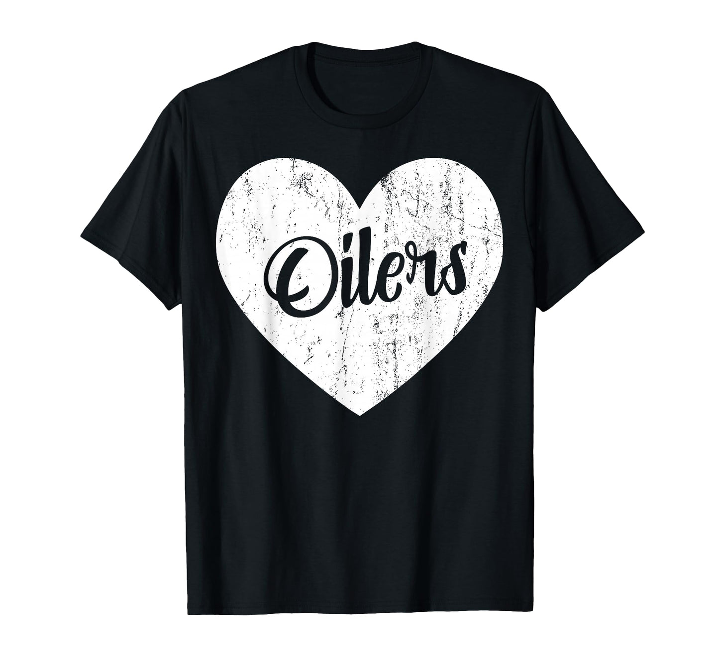 Oilers School Sports Fan Team Spirit Mascot Heart Gift T-Shirt