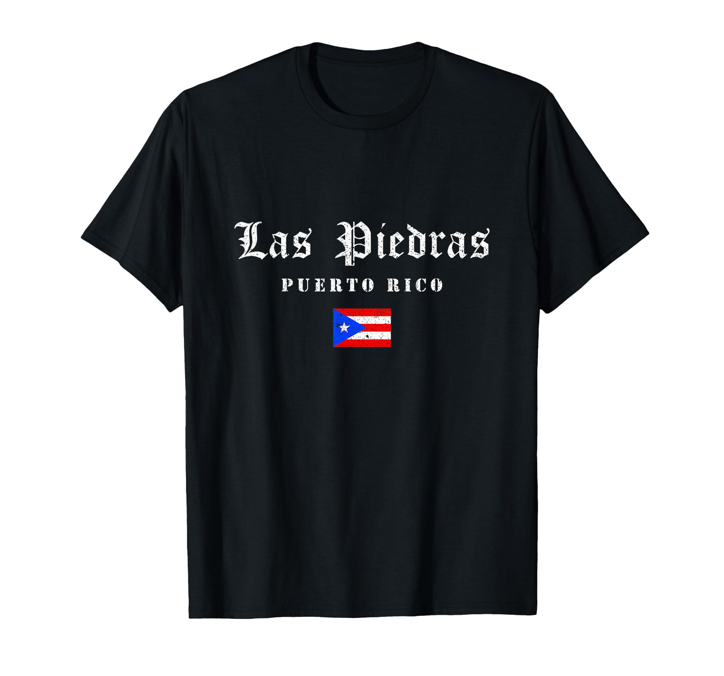 Vintage Las Piedras Puerto Rico Flag Pride Home Root Travel T-Shirt