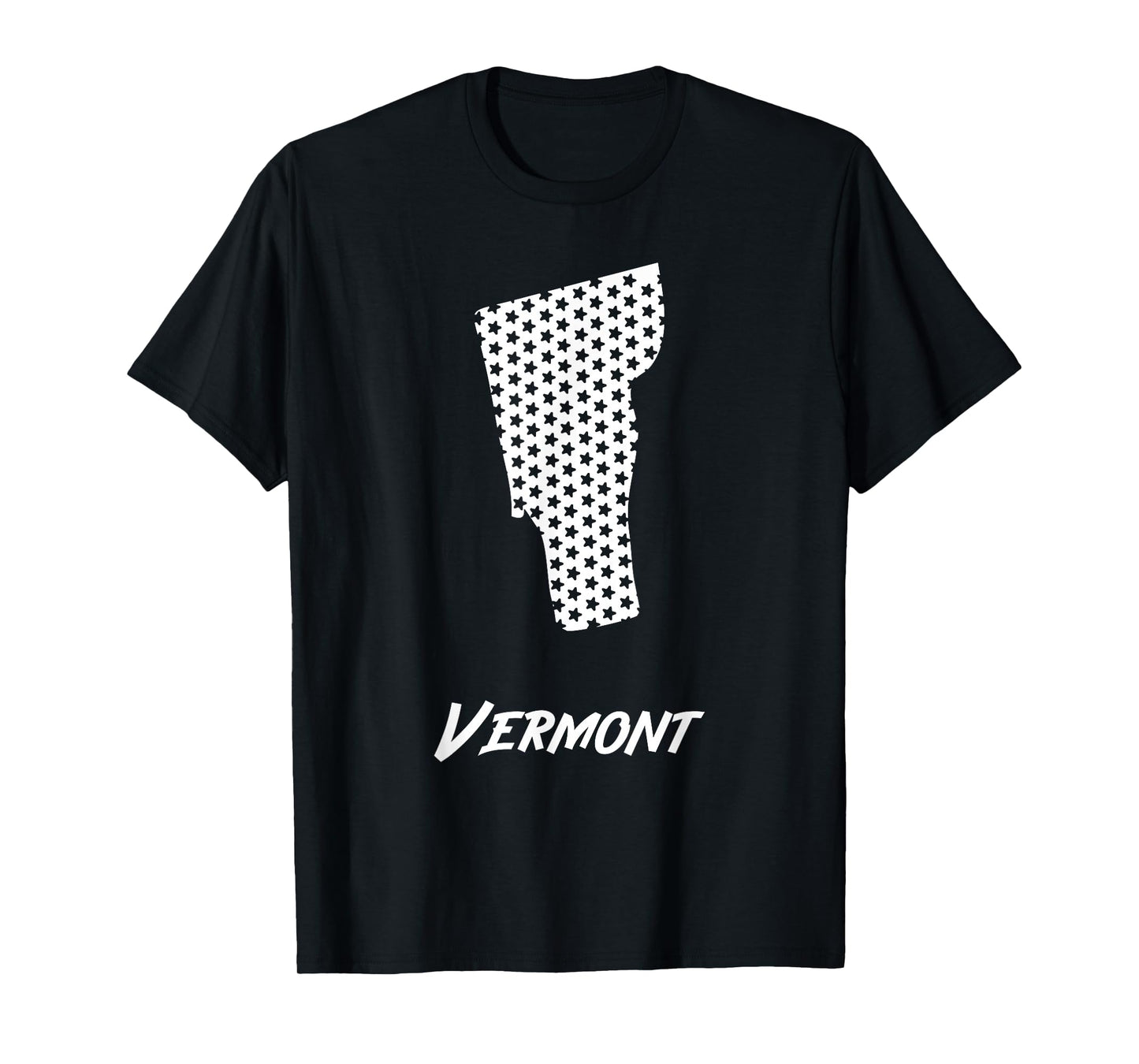 Vermont USA State Outline Stars Vintage Retro Design T-Shirt