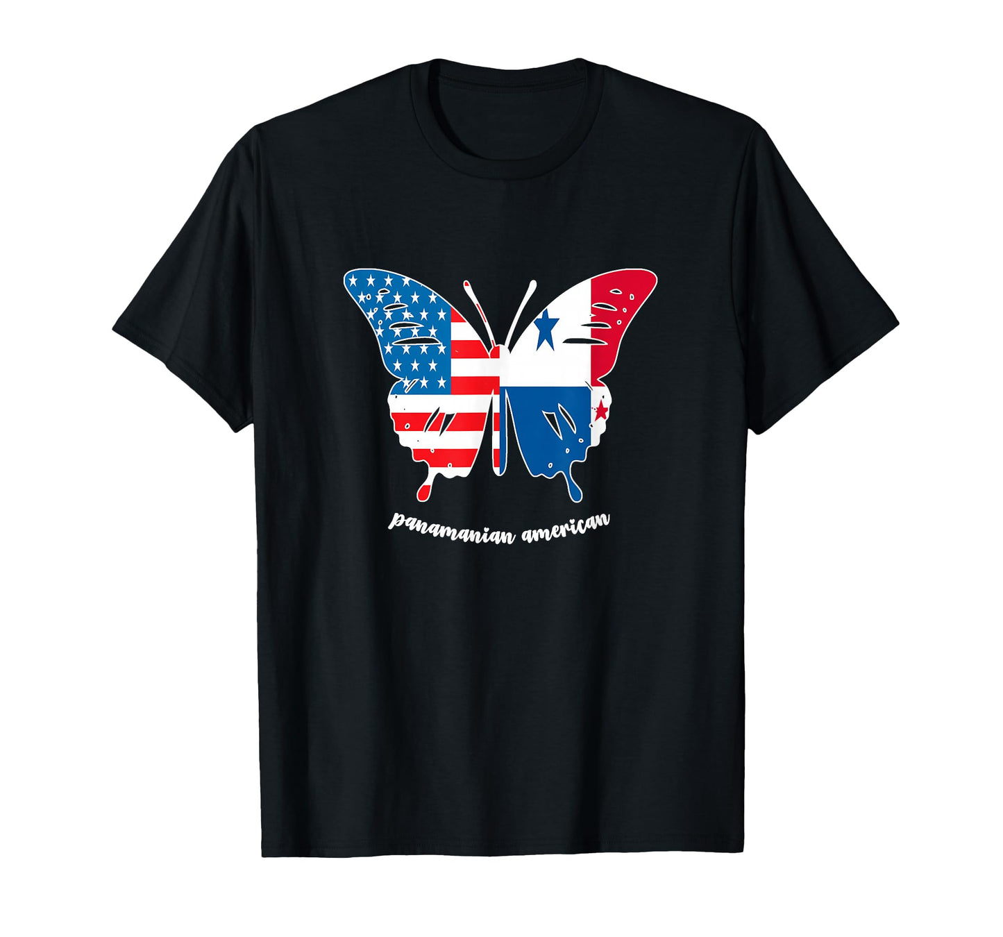 Half American And Panamanian Panama Usa Flag Girl Women Cute T-Shirt