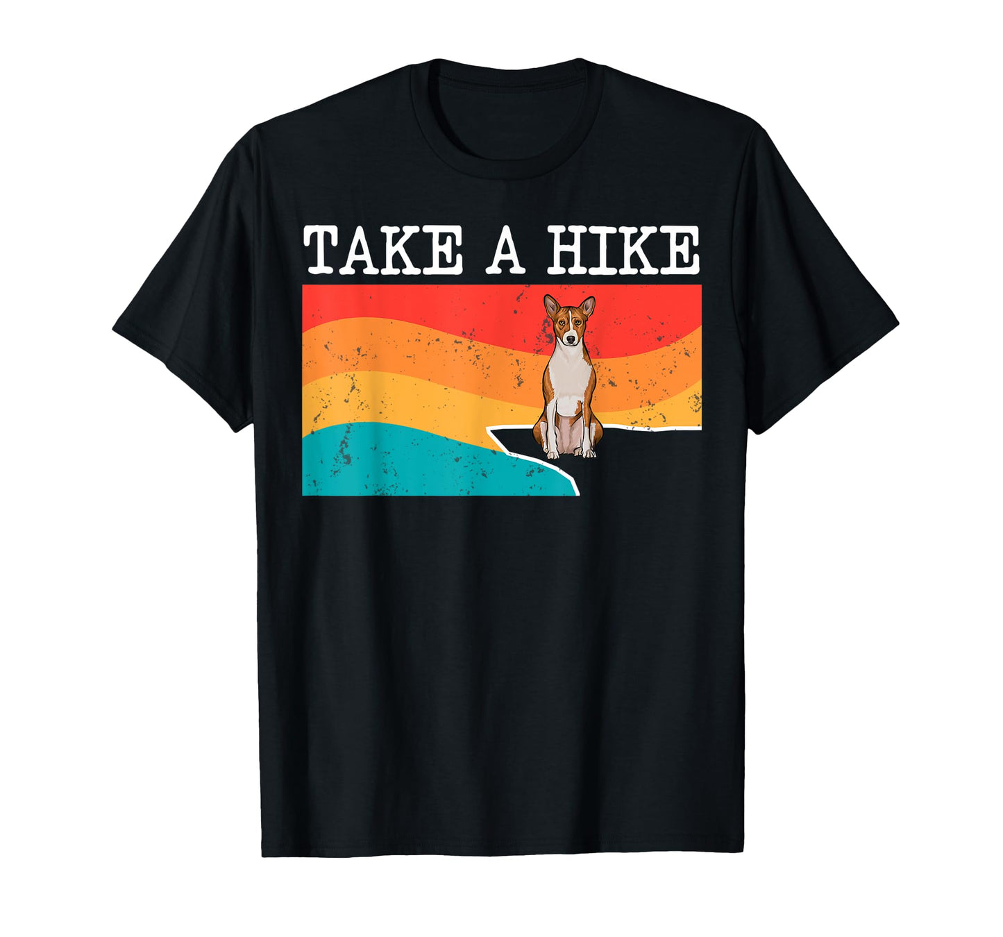 Funny Take A Hike Basenji Graphic Hiking T-Shirt