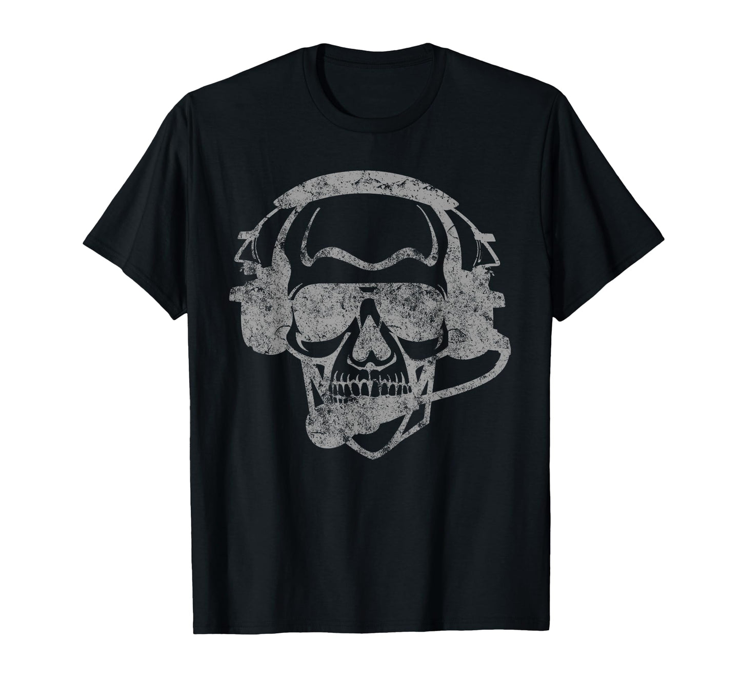 Pilot Skull Halloween Avgeek Aviation Pilot T-Shirt