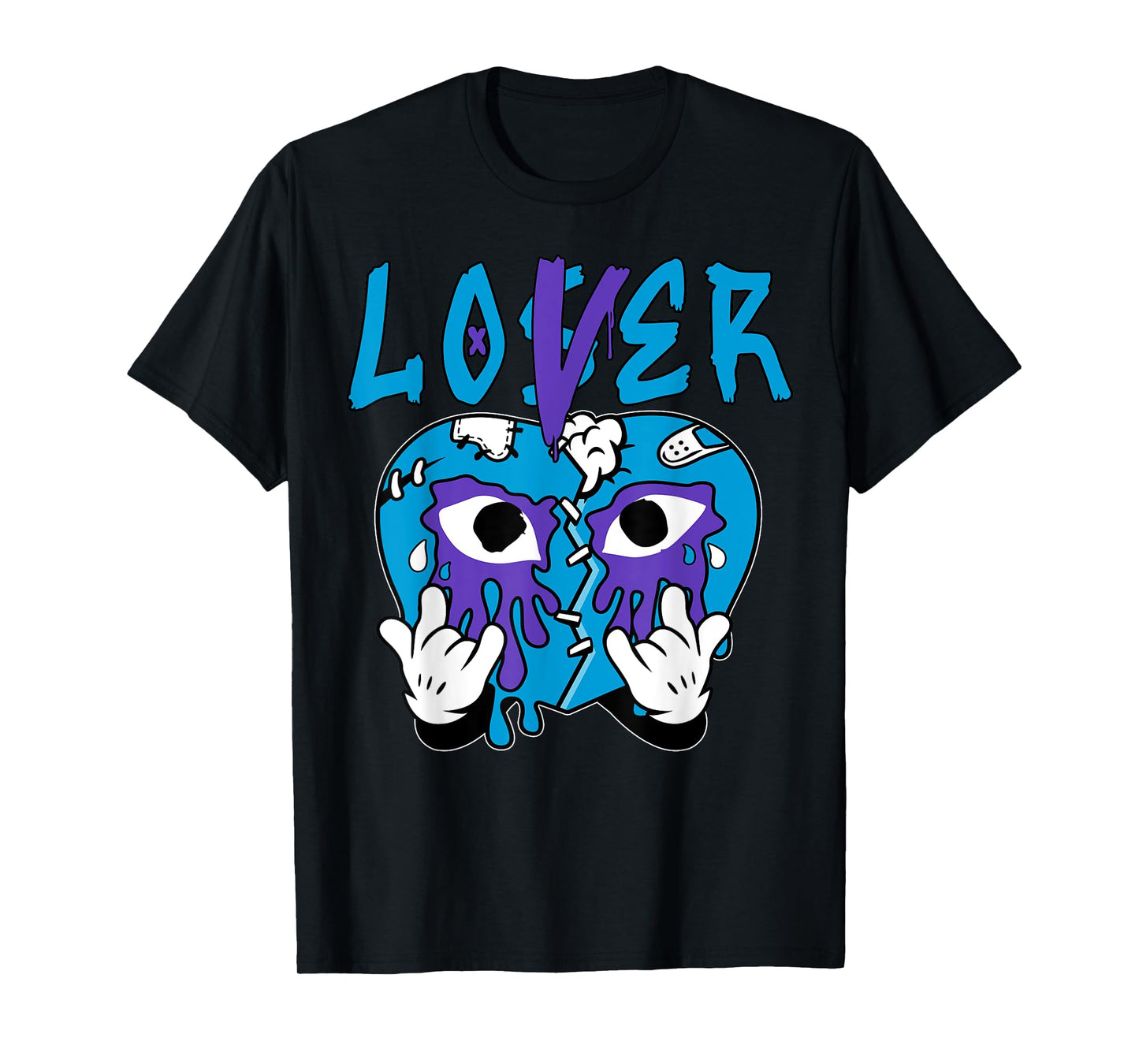 Loser Lover Drip Heart Streetwear Tee Aqua Matching Outfit T-Shirt
