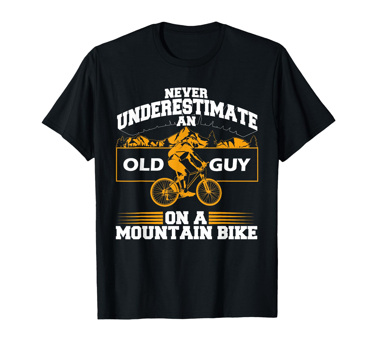Funny Old Biker Mountain Bike Gift | Cute Bicycle Riders Men T-Shirt