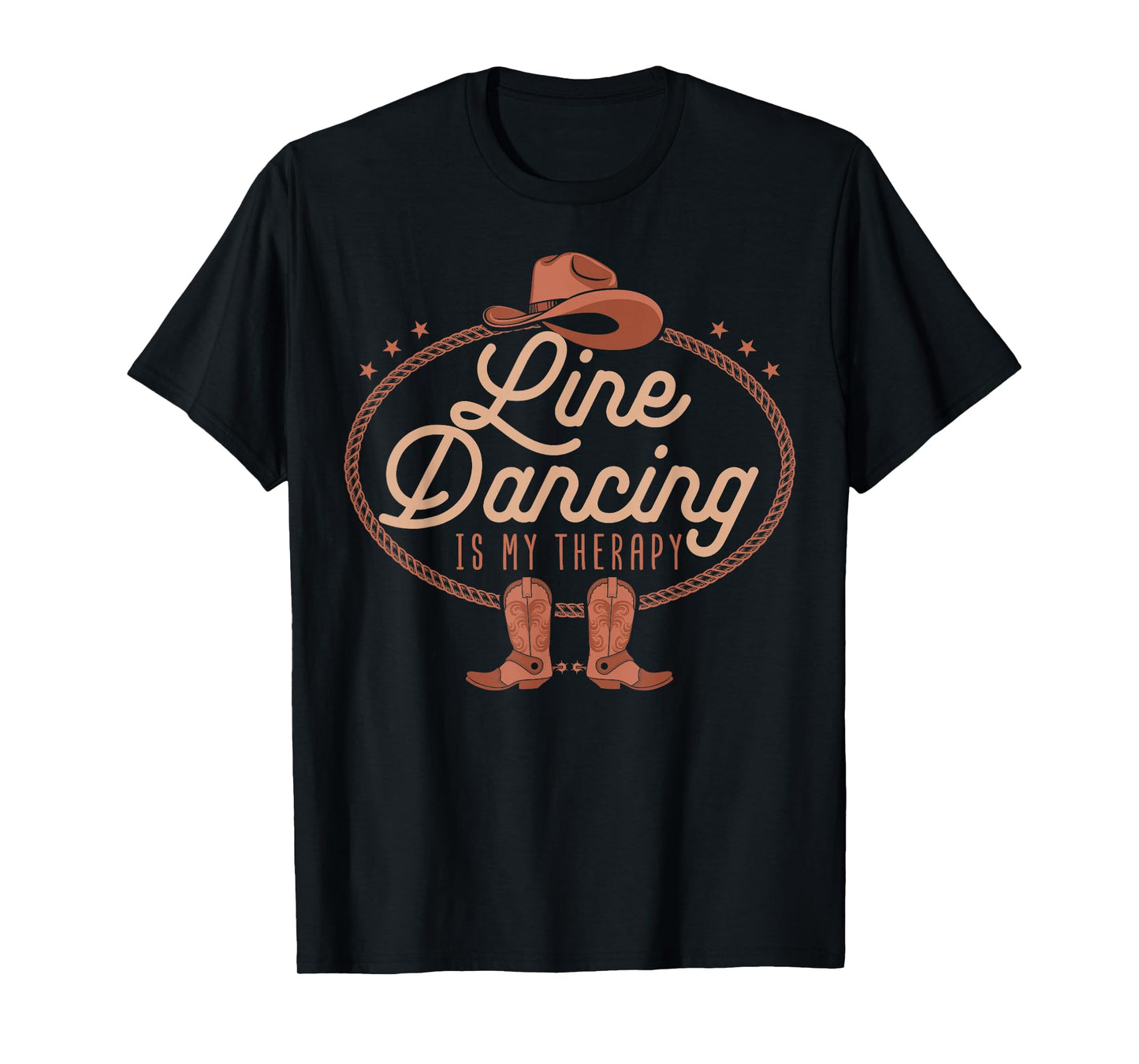 Line Dancing Is My Therapy Country Music Line Dancer T-Shirt