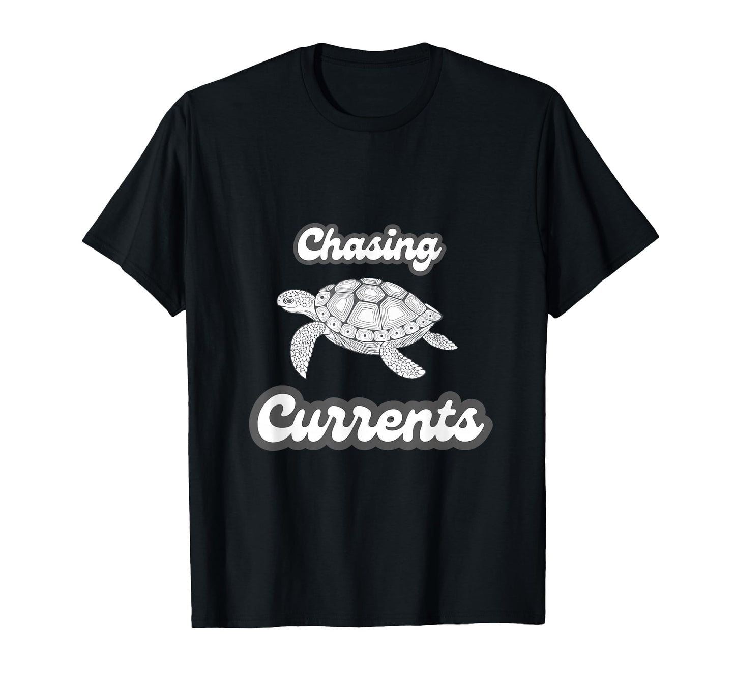 Chasing Currents Sea Turtle Ocean Diving Design T-Shirt