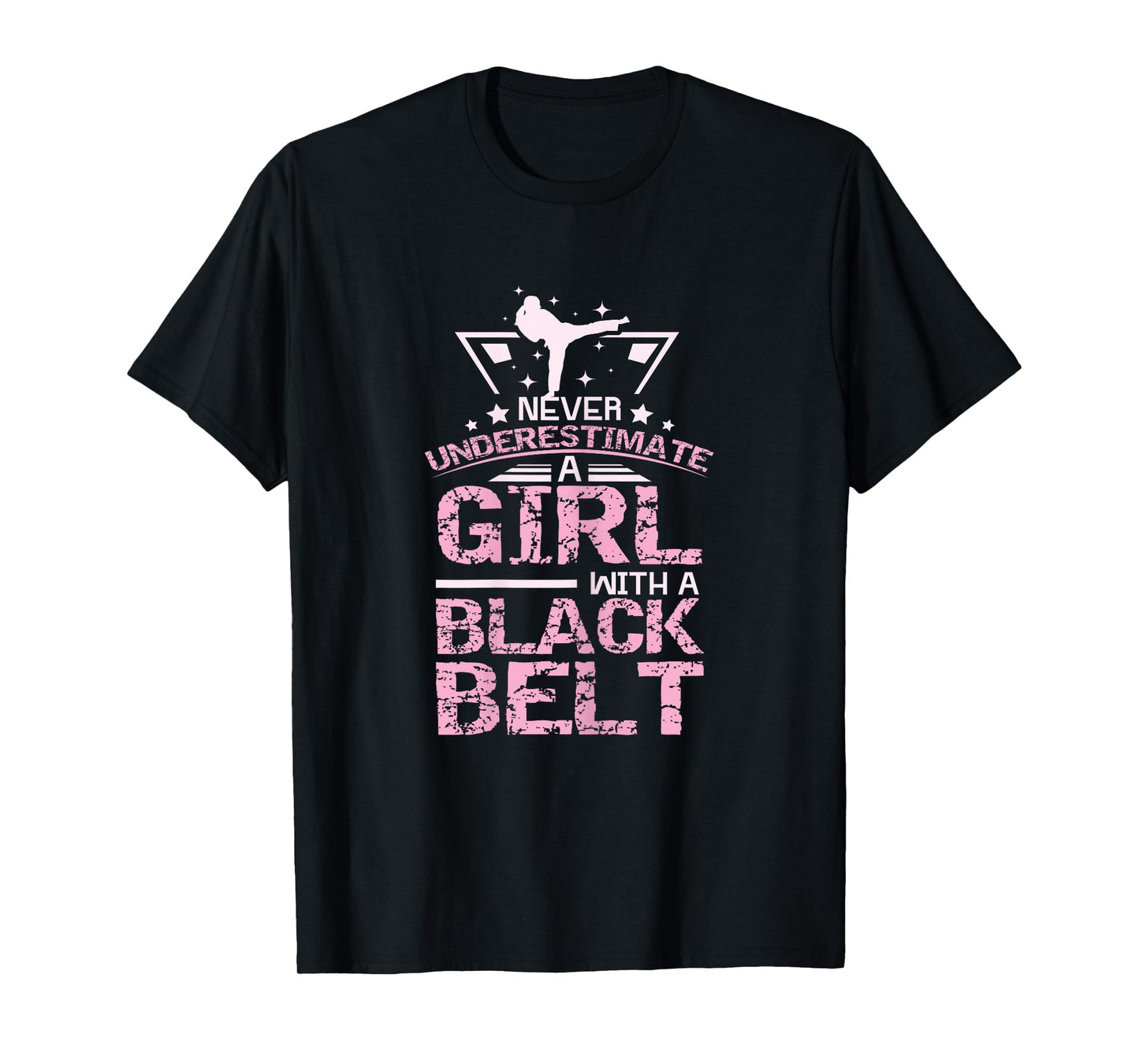 Black Belt Karate Taekwondo Girl T-Shirt