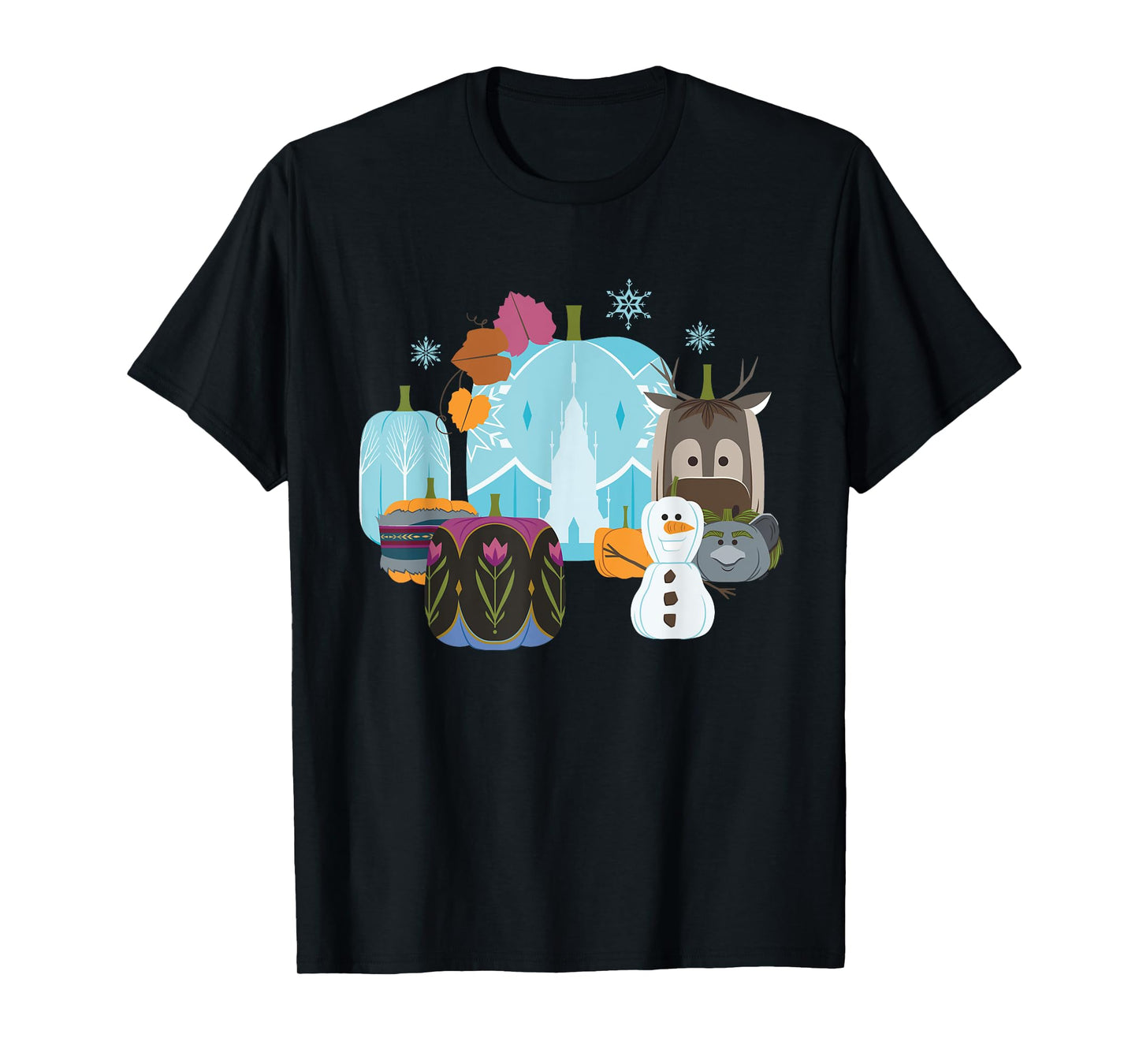 Disney Princess Frozen Pumpkins Autumn Harvest Fall Palace T-Shirt