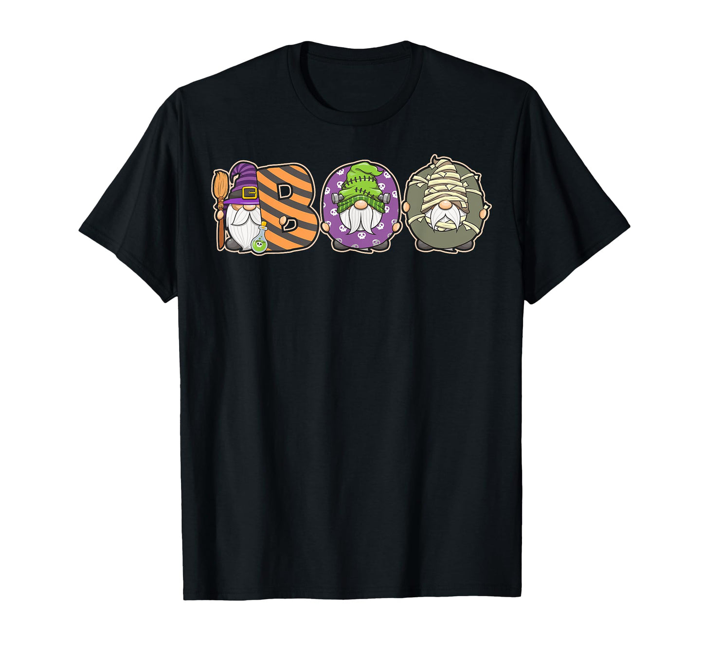Boo Gnome Spooky Ghost Witches Halloween Costume T-Shirt