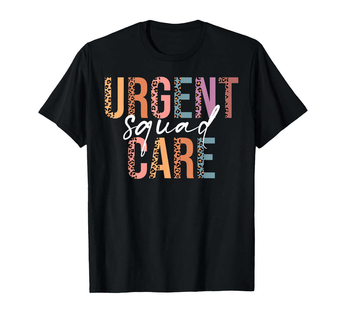 Retro Leopard Urgent Care Squad Emergency Department ER RN T-Shirt