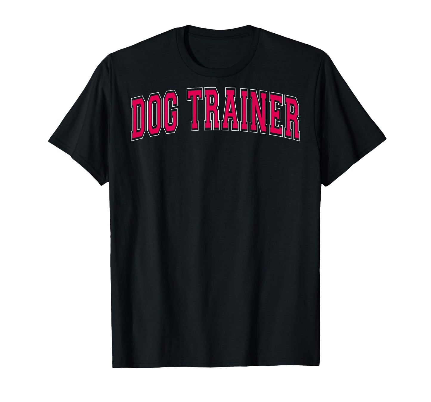 Dog Trainer Retro Varsity Arched Red Letters On The Back T-Shirt