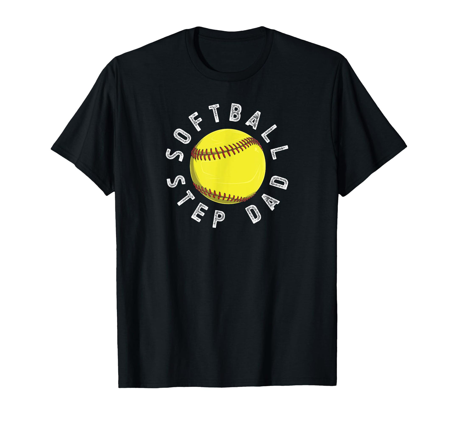 Softball Step Dad Of A Softball Player Stepfather T-Shirt