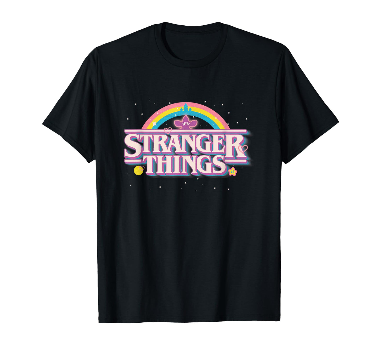 Stranger Things Rainbow Cute Demogorgon Title Logo T-Shirt