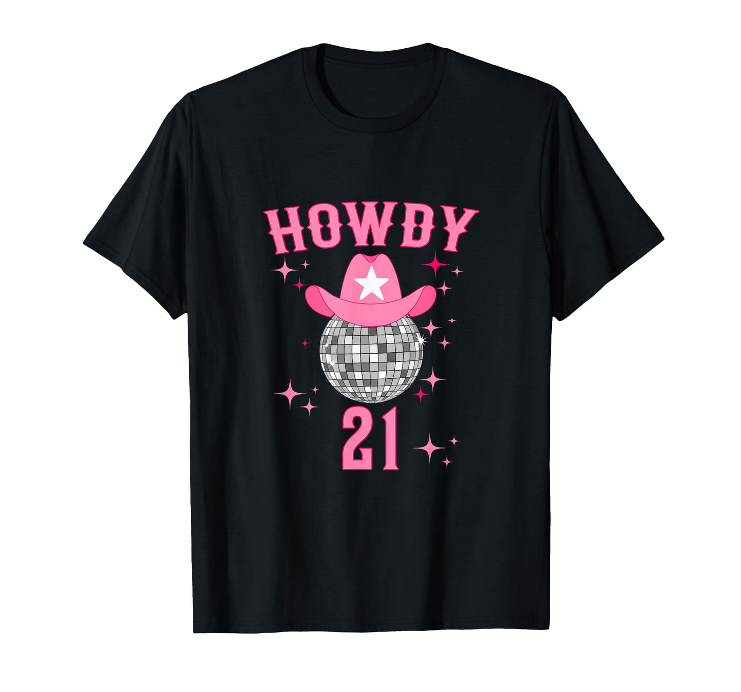 Groovy Howdy 21 Western Disco 21 Years Old Birthday Cowgirl T-Shirt