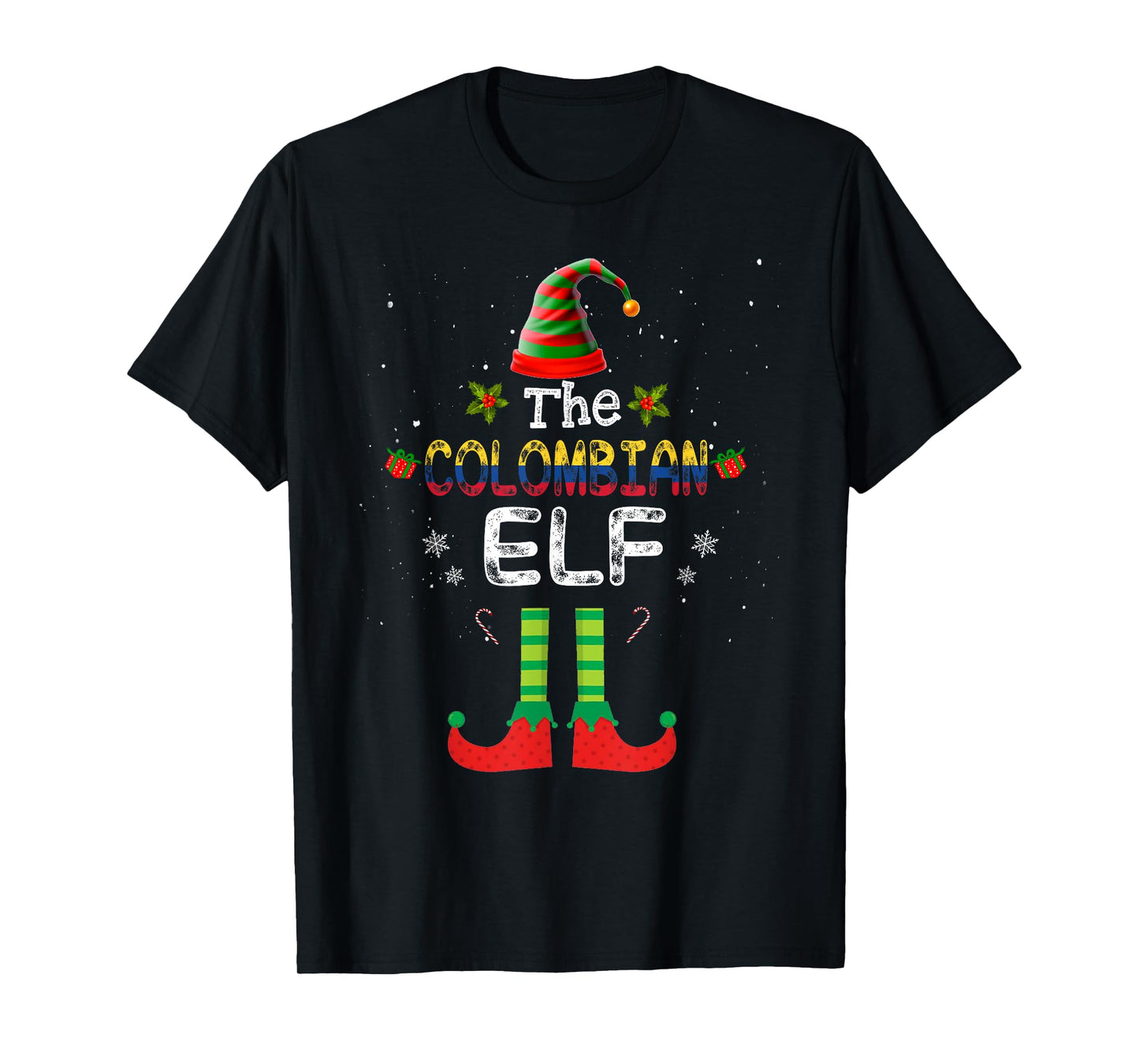 Colombian Elf Group Matching Family Christmas Outfit Set T-Shirt