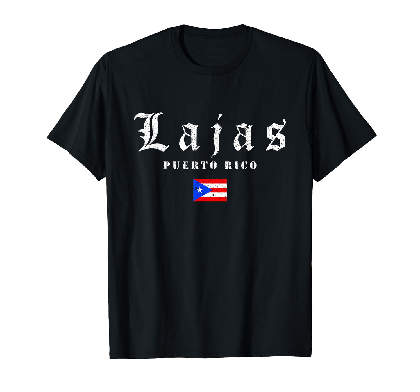 Vintage Lajas Puerto Rico Flag Pride Home Root Travel T-Shirt