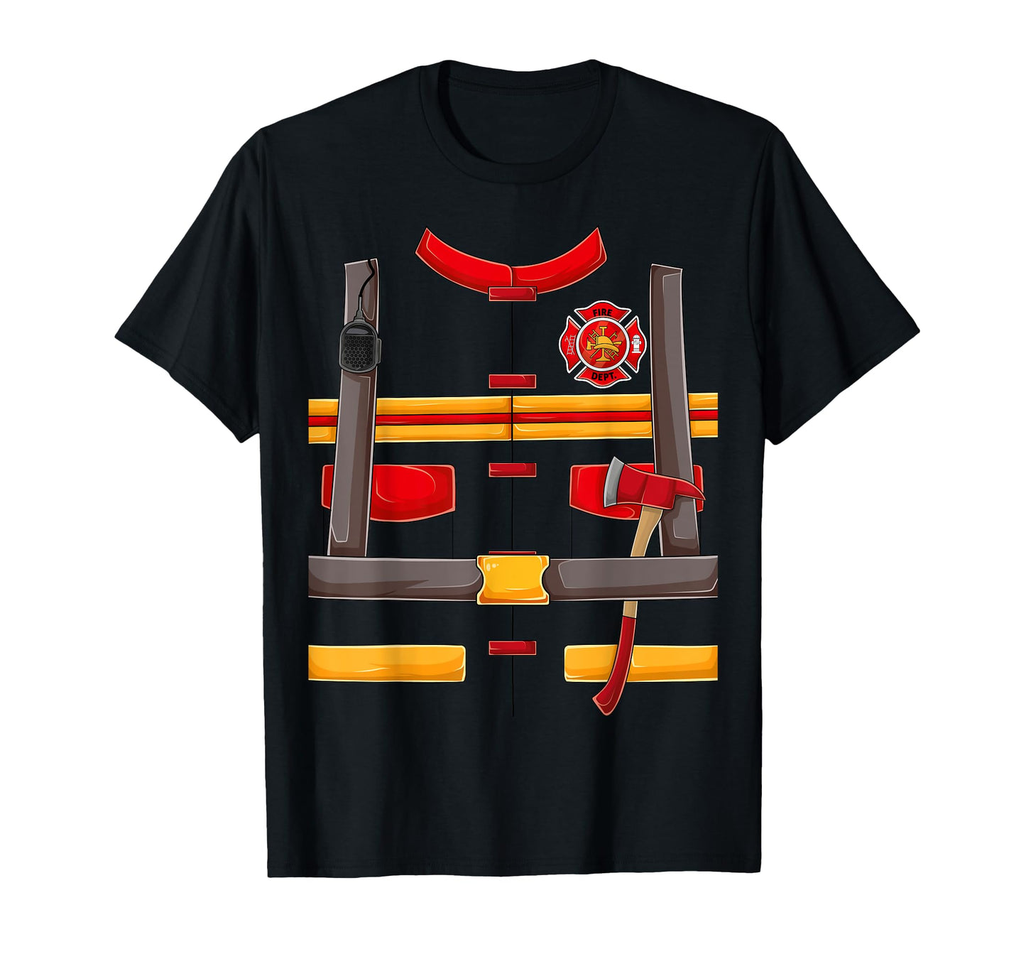 Firefighter Fireman Halloween Costume for Boys kids men DIY T-Shirt