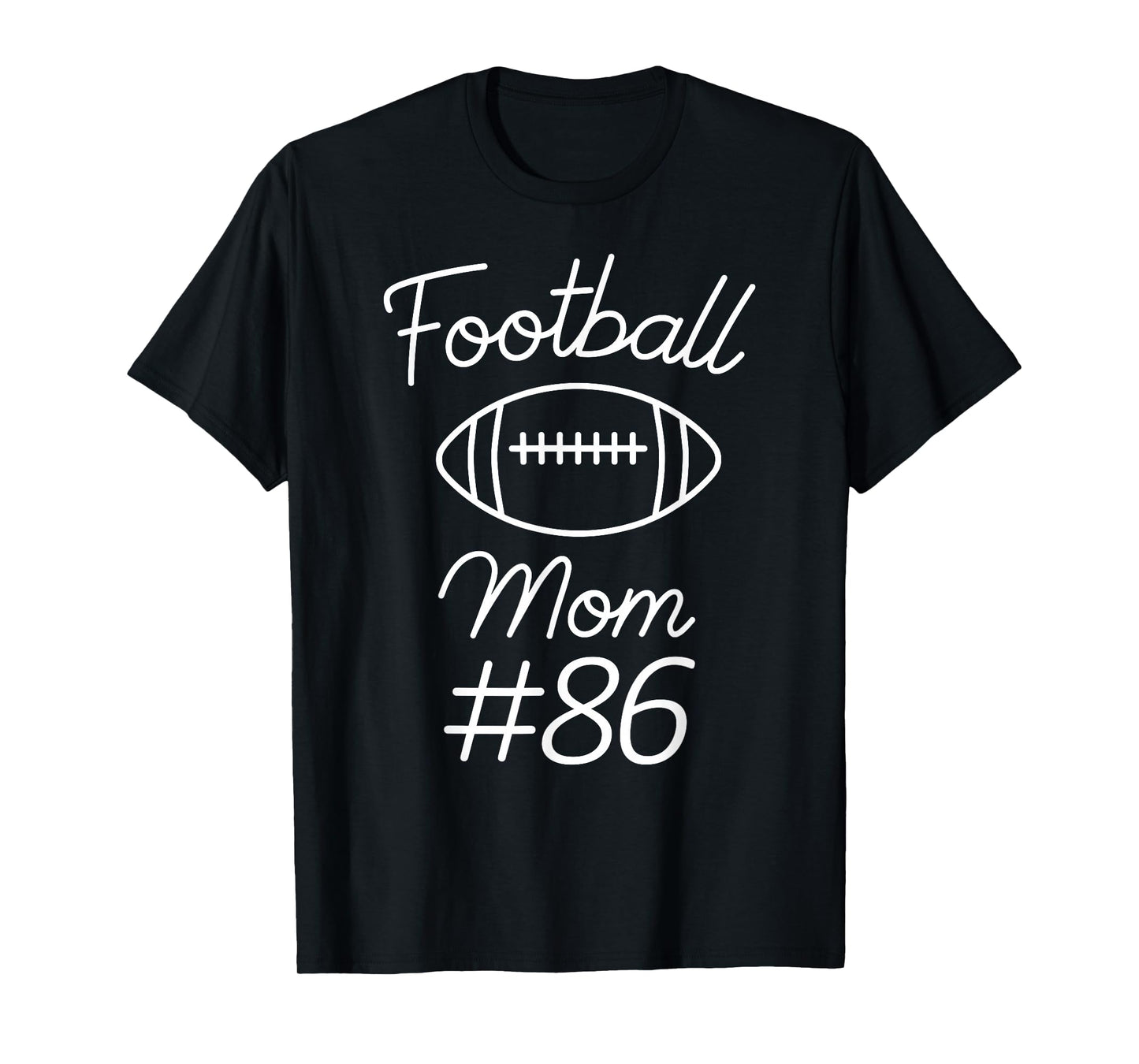 Football Mom Number 86 Biggest Fan Woman Team Game My Son T-Shirt