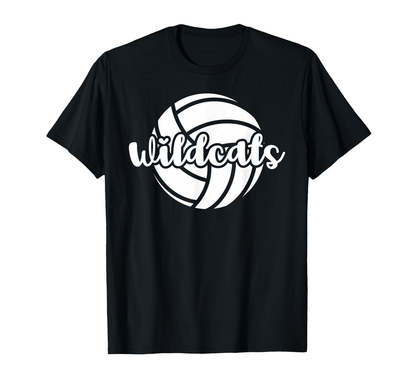 Wildcats Volleyball Team Mascot School Spirit Game Night T-Shirt