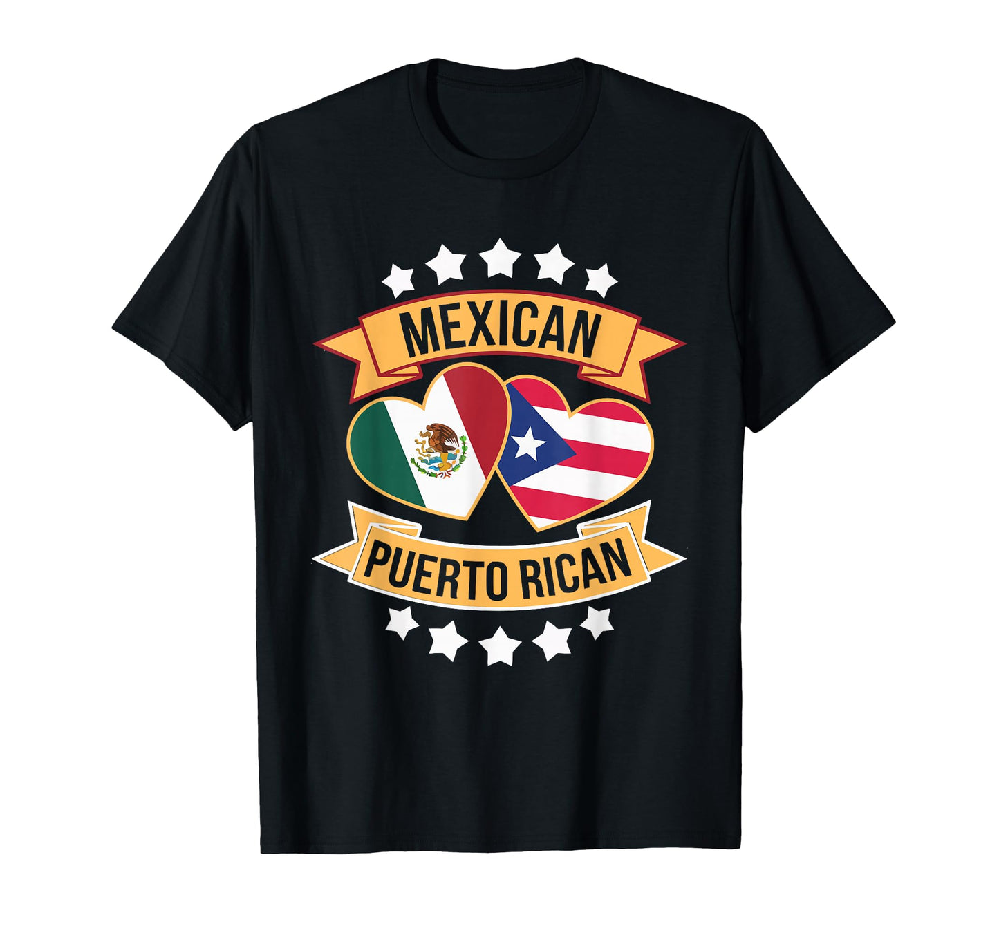 Half Mexican Half Puerto Rican Puerto Rico Flag Mexico T-Shirt
