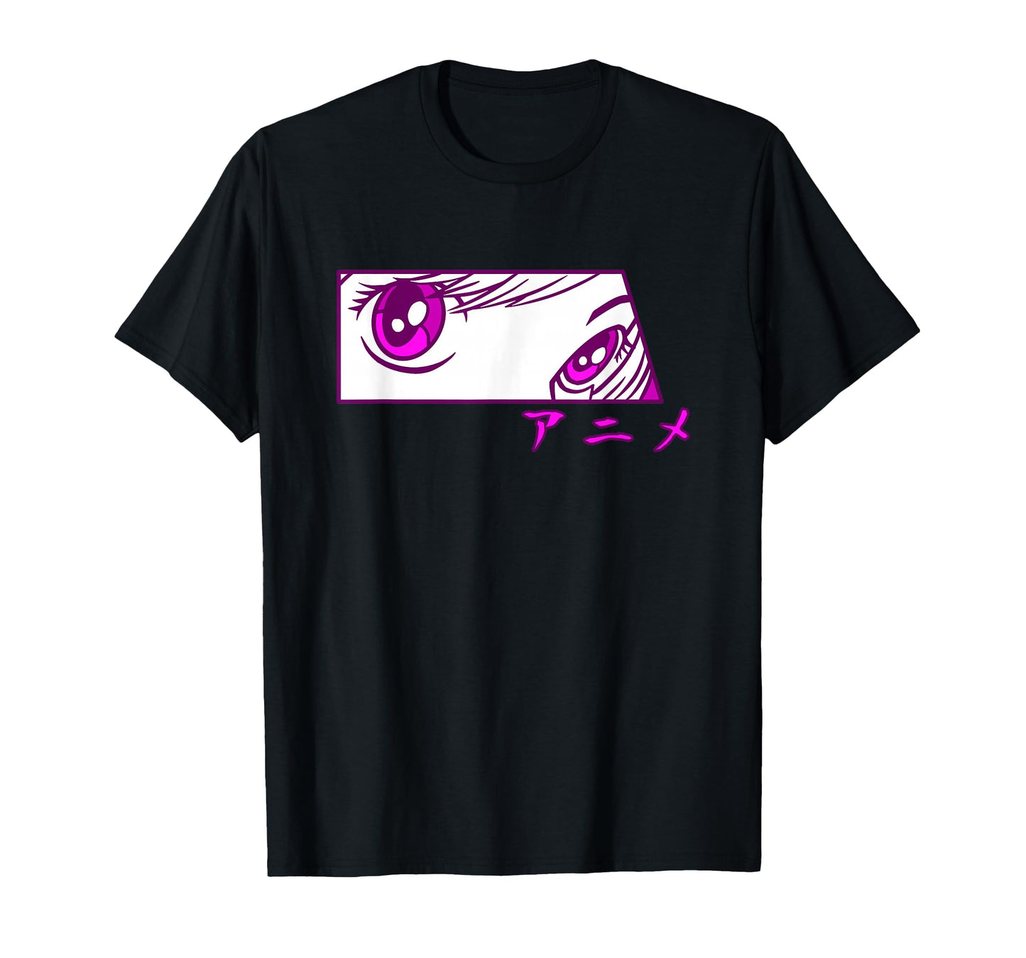 Anime Eyes Anime in Japanese Characters for Girls Teens T-Shirt