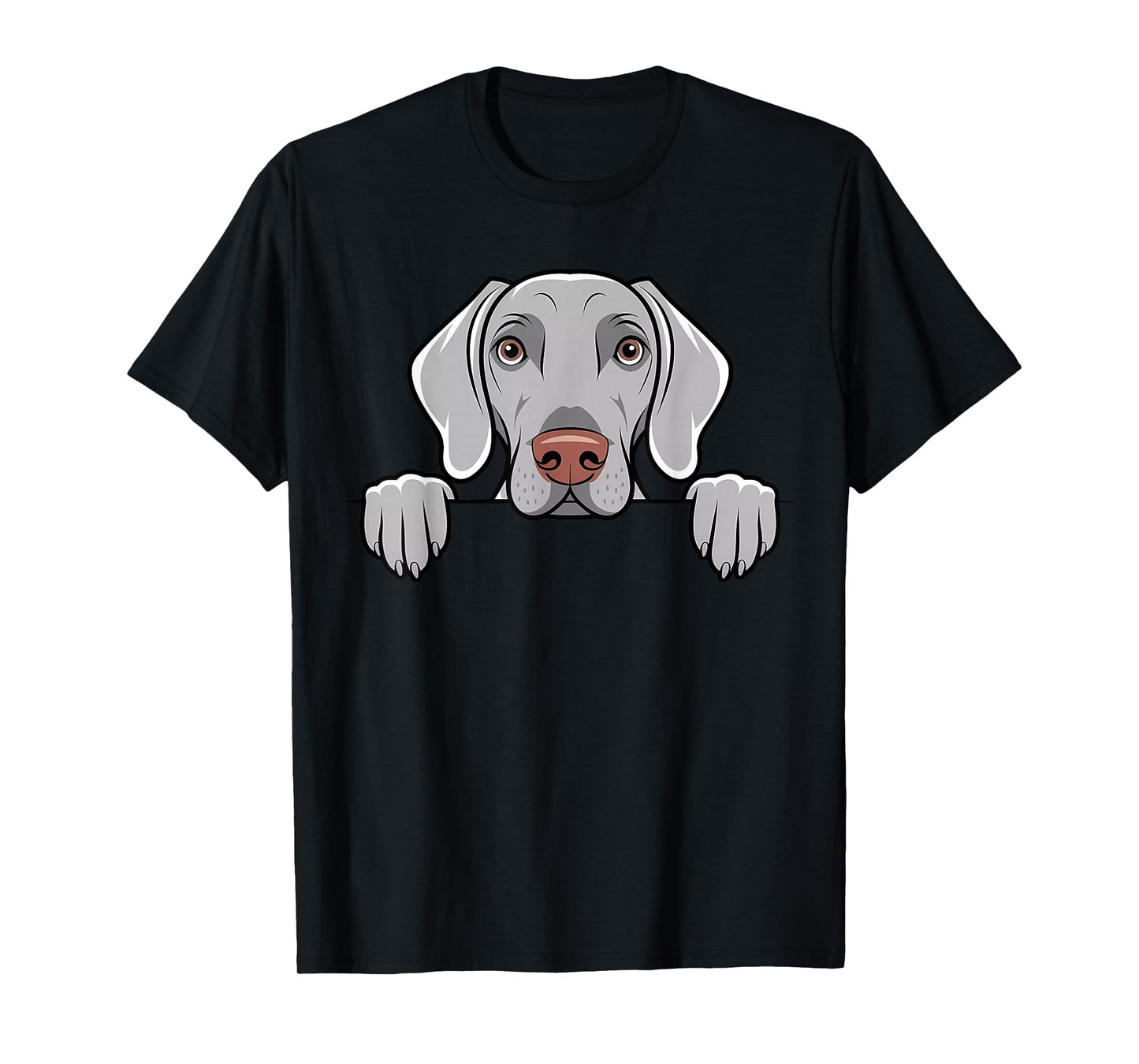 Cute Weimaraner Peeking Pocket Puppy Funny Dog Lover T-Shirt